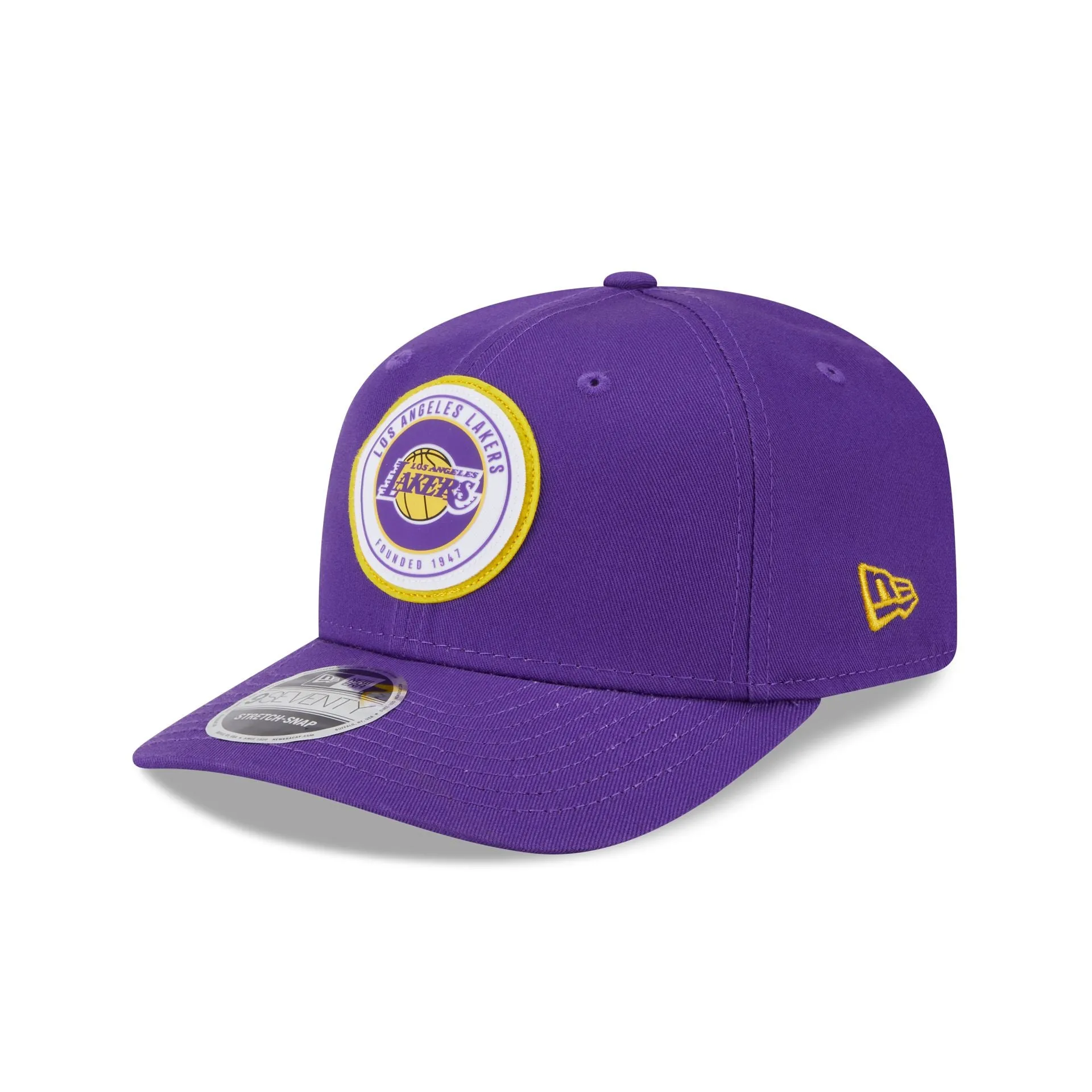 Los Angeles Lakers Circle Patch 9SEVENTY Stretch-Snap Hat sold by New Era
