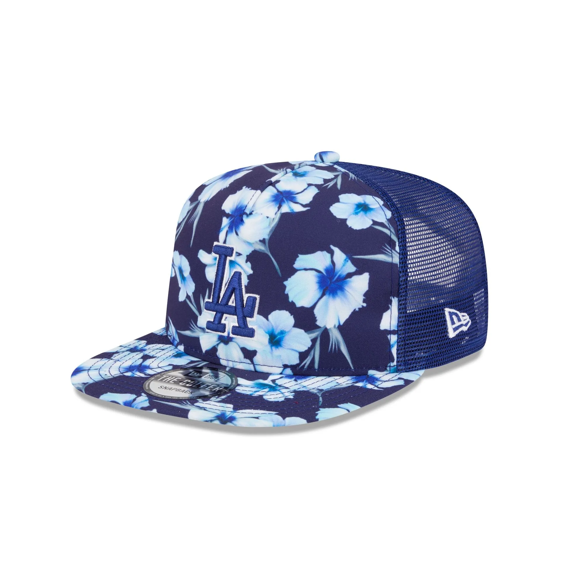 Los Angeles Dodgers Pattern Golfer Trucker Hat sold by New Era