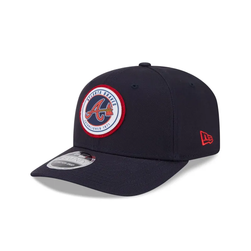 Atlanta Braves Circle Patch 9SEVENTY Stretch-Snap Hat sold by New Era