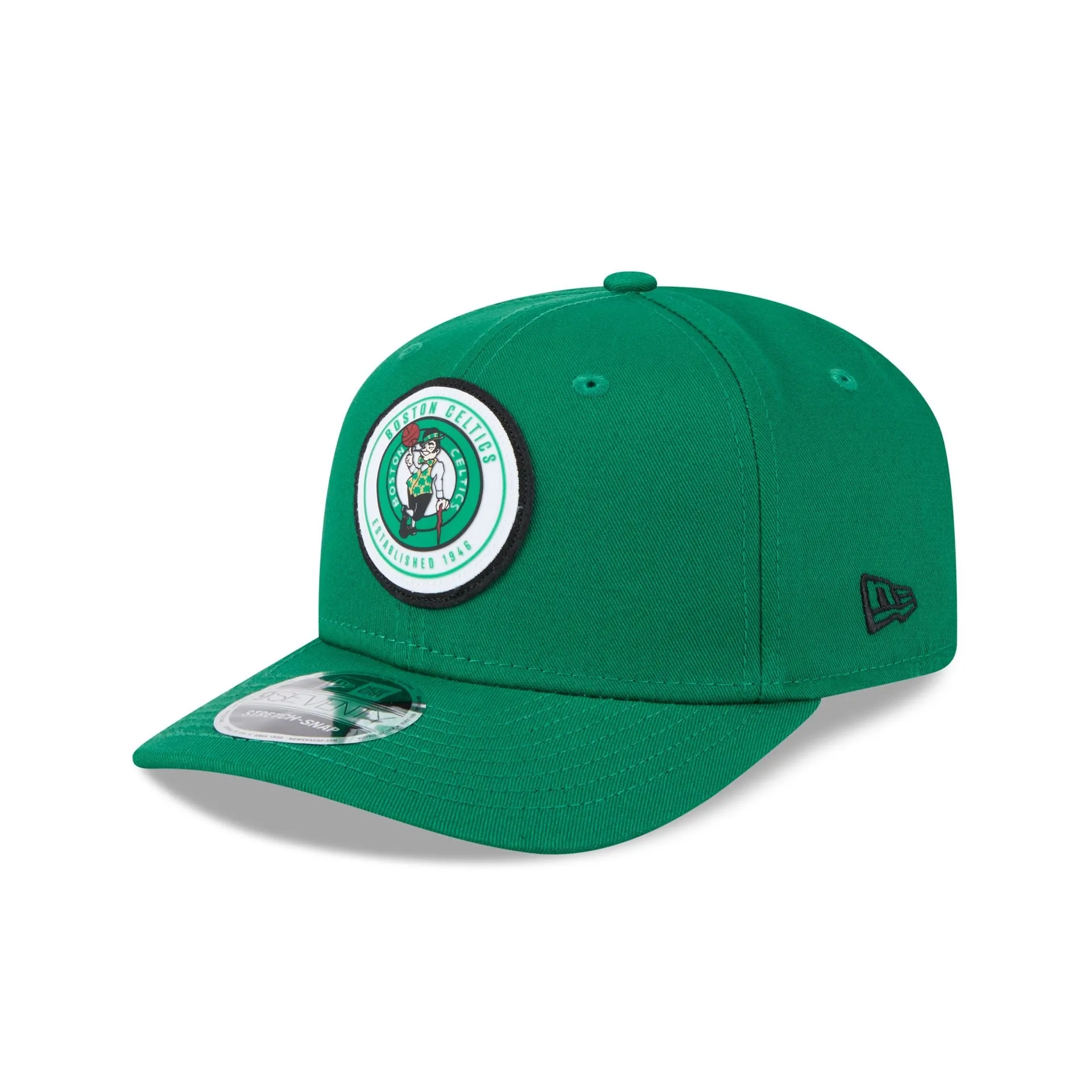 Boston Celtics Circle Patch 9SEVENTY Stretch-Snap Hat sold by New Era