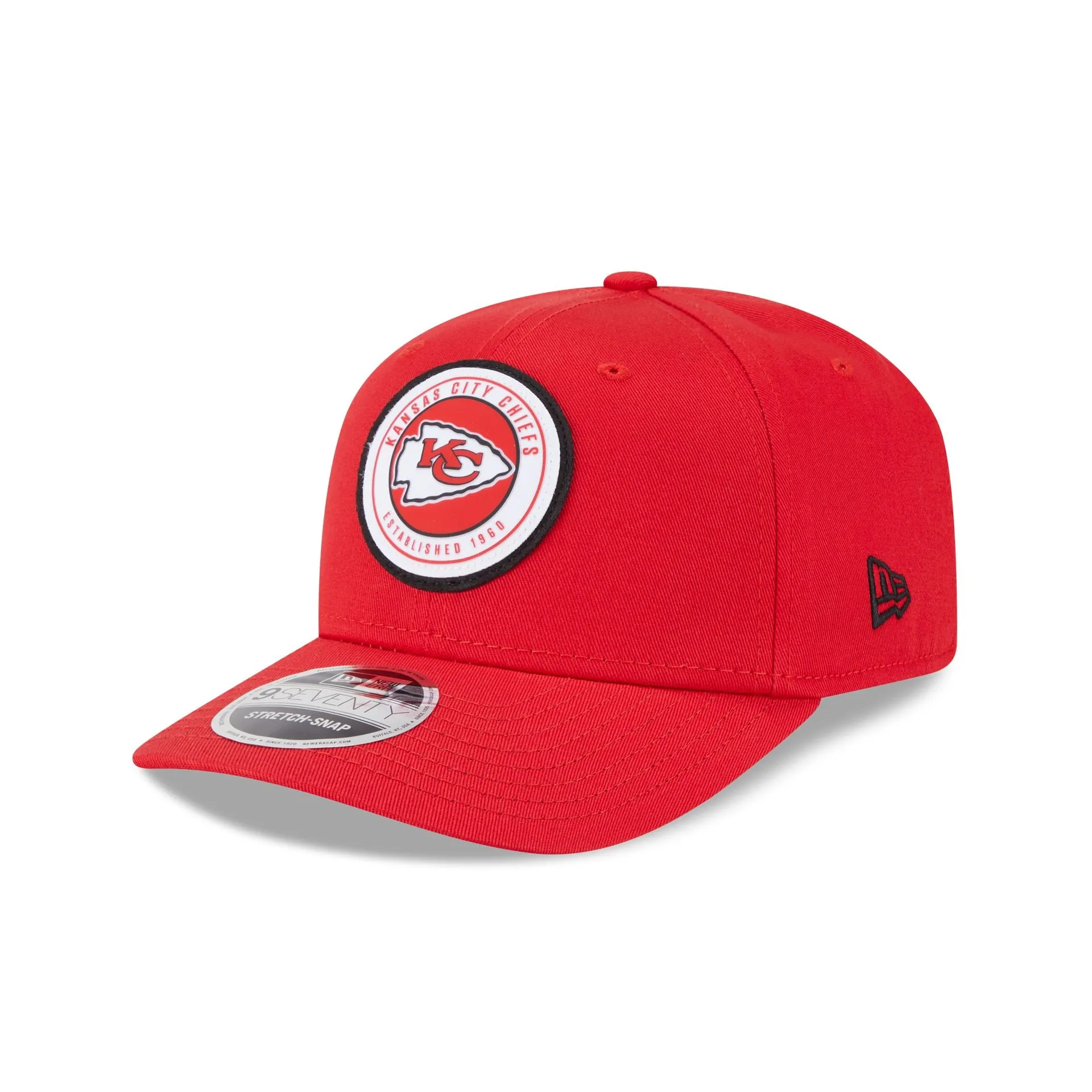 Kansas City Chiefs Circle Patch 9SEVENTY Stretch-Snap Hat sold by New Era