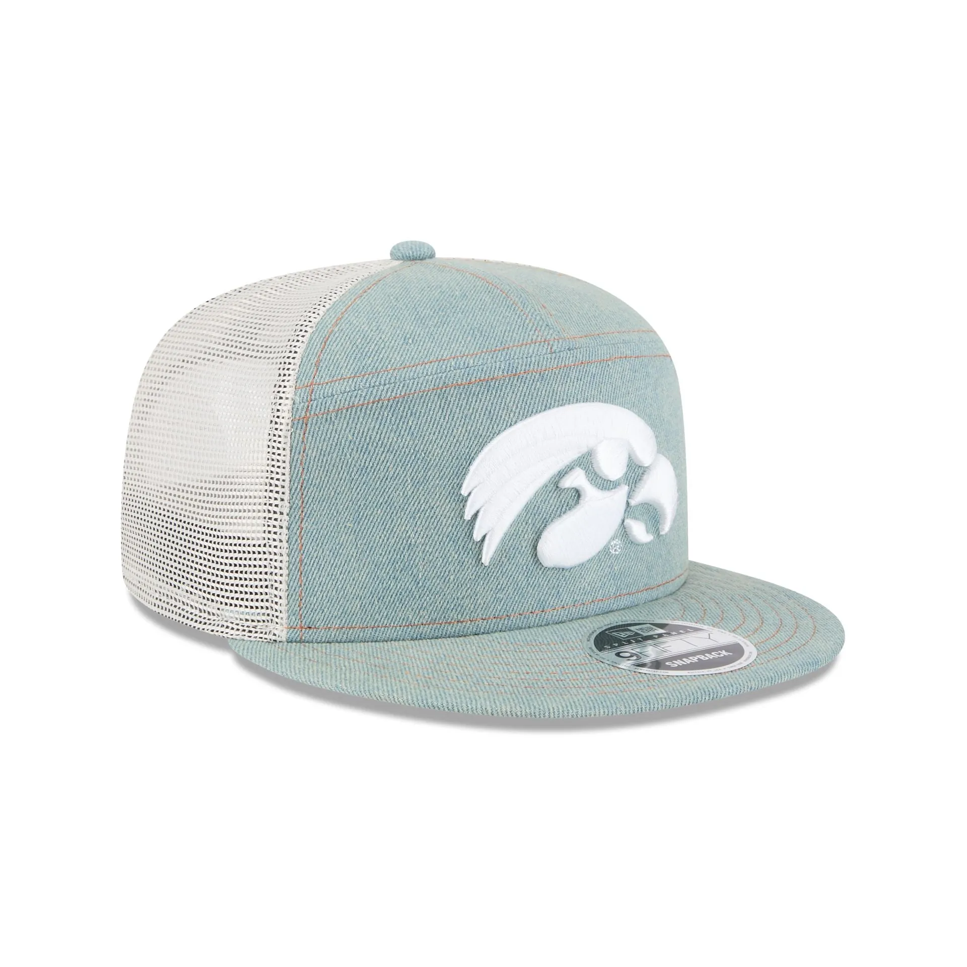 Iowa Hawkeyes Denim Split Panel 9FIFTY Trucker Hat sold by New Era product image thumbnail 3