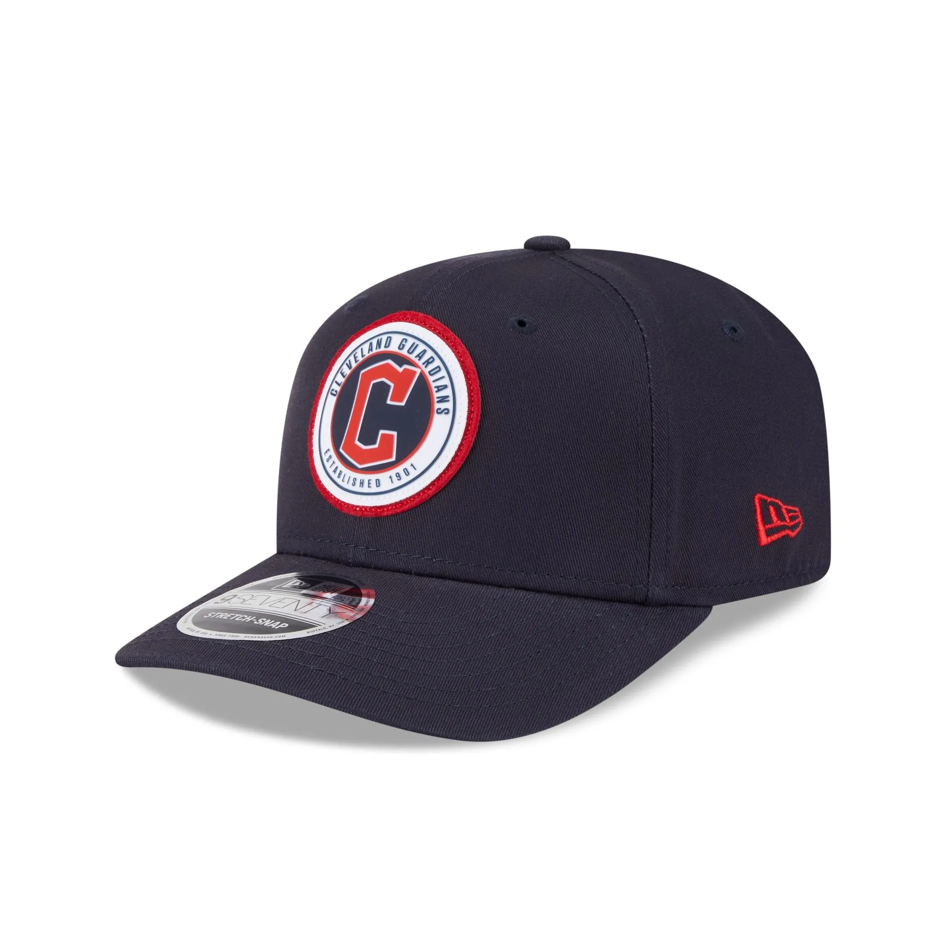 Cleveland Guardians Circle Patch 9SEVENTY Stretch-Snap Hat sold by New Era
