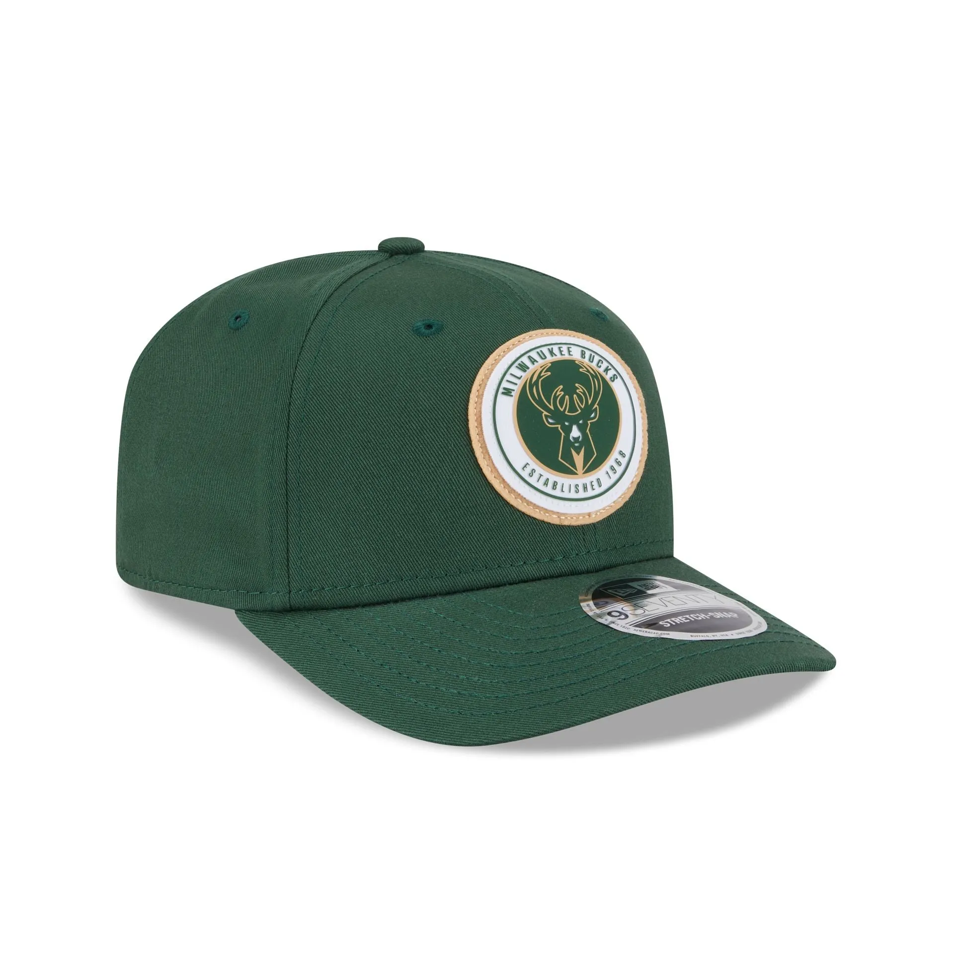 Milwaukee Bucks Circle Patch 9SEVENTY Stretch-Snap Hat sold by New Era product image thumbnail 3