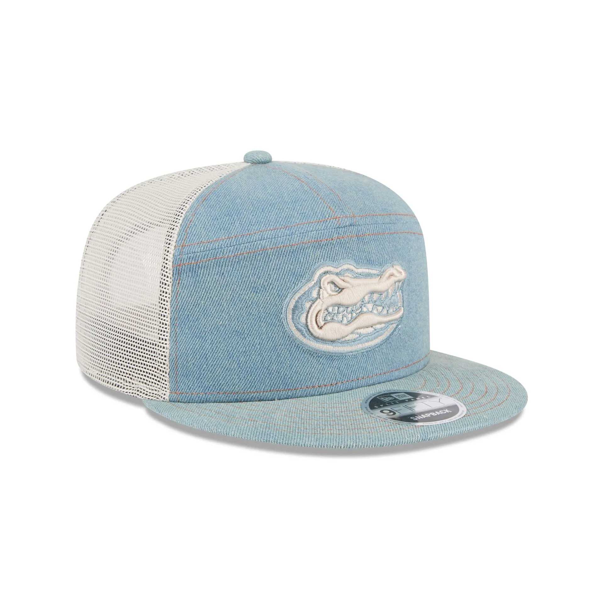Florida Gators Denim Split Panel 9FIFTY Trucker Hat sold by New Era product image thumbnail 3