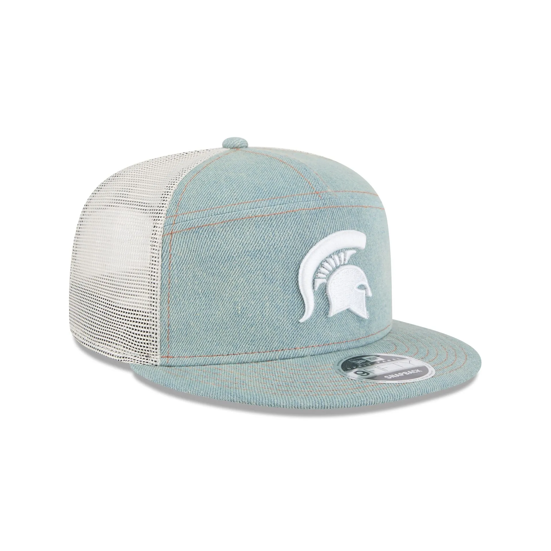 Michigan State Spartans Denim Split Panel 9FIFTY Trucker Hat sold by New Era product image thumbnail 3