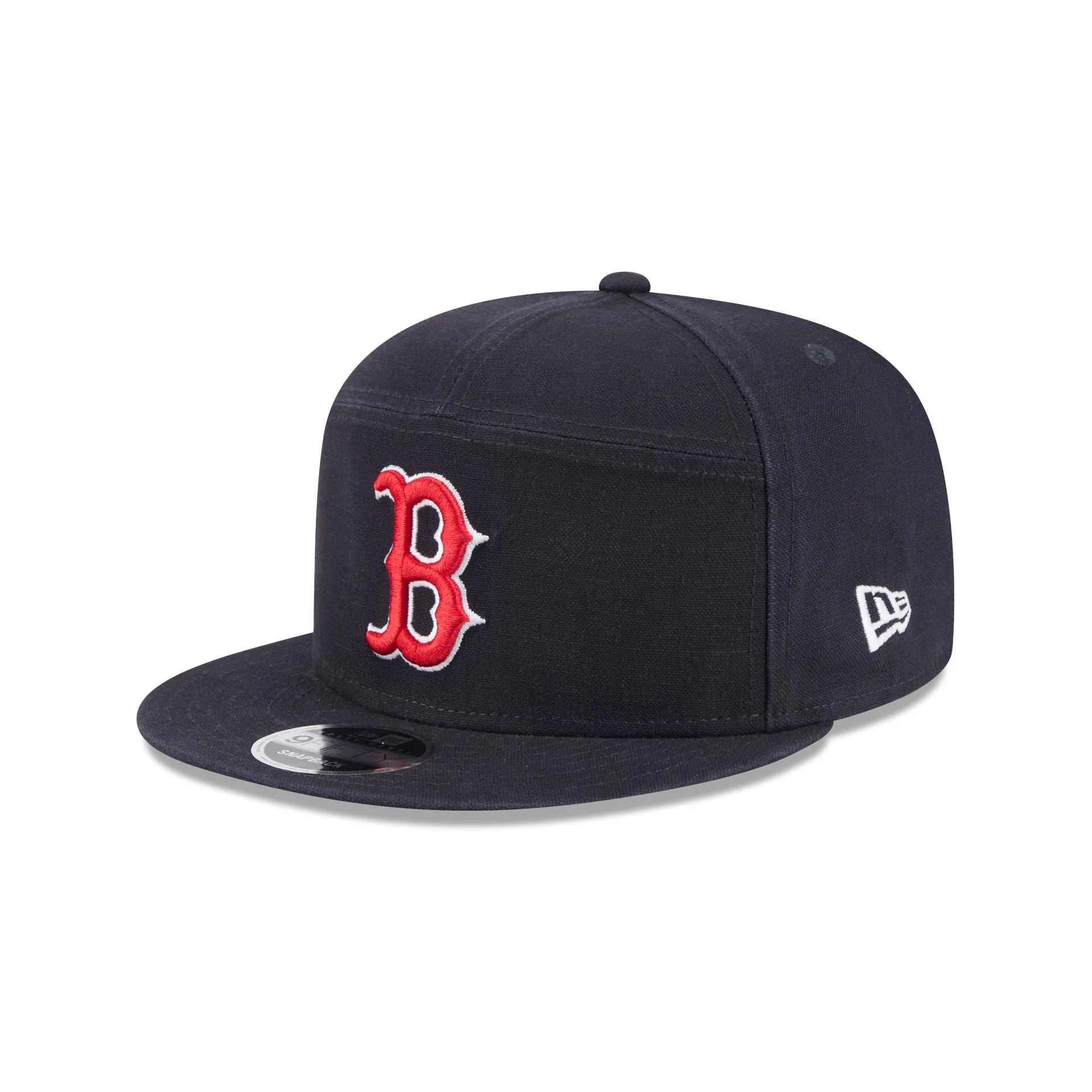Boston Red Sox Cotton Canvas Split Panel 9FIFTY Trucker Hat sold by New Era