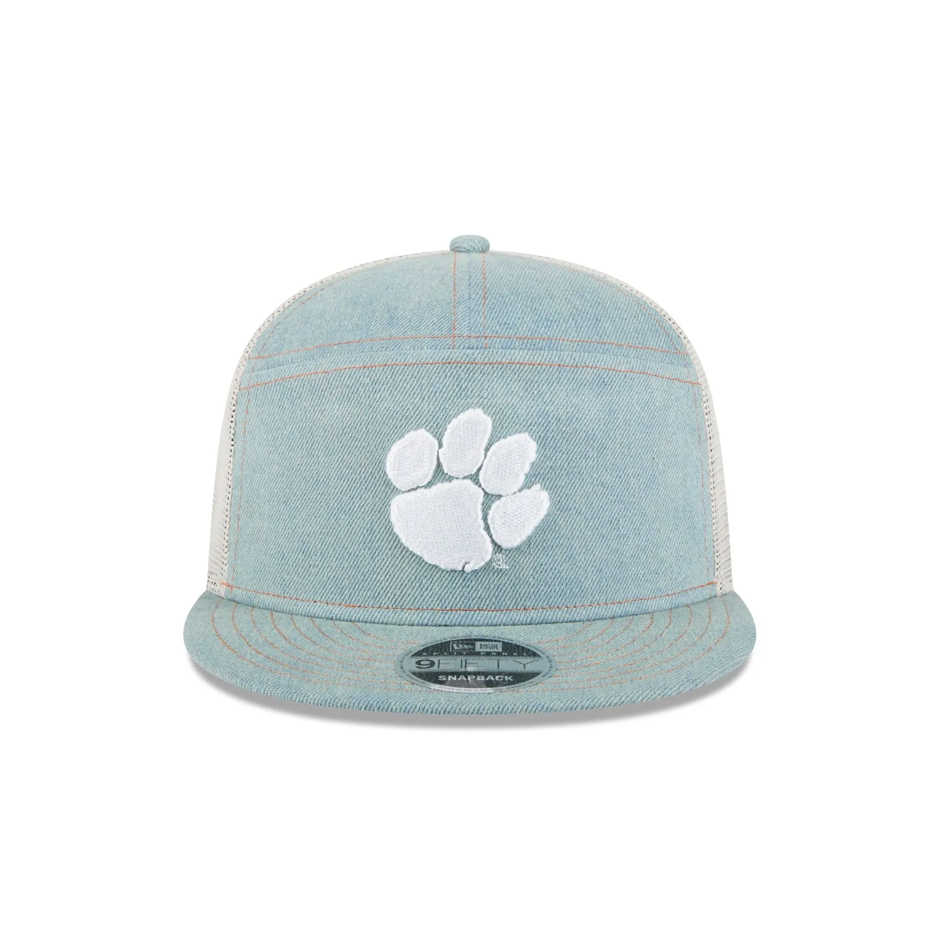 Clemson Tigers Denim Split Panel 9FIFTY Trucker Hat sold by New Era product image thumbnail 2
