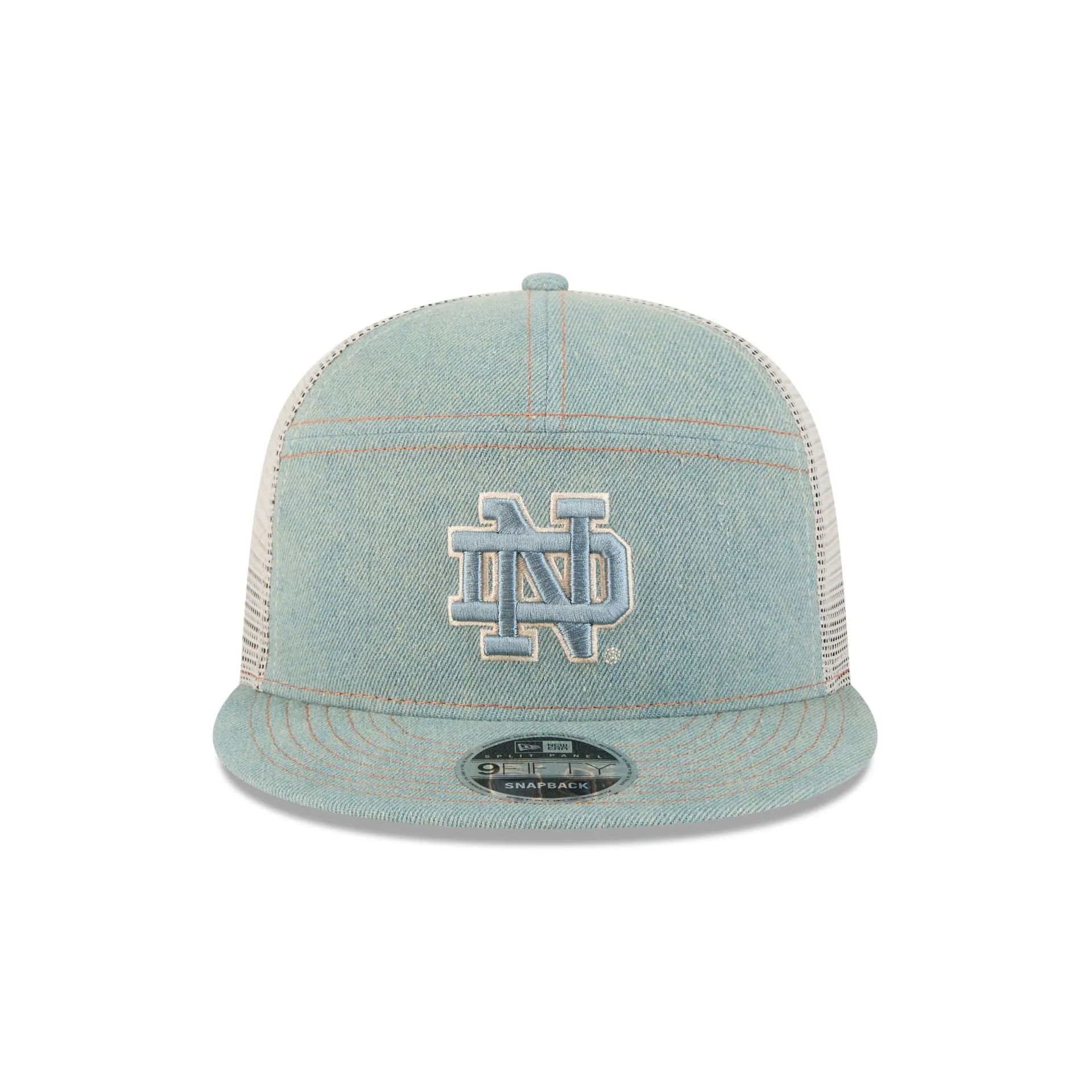 Notre Dame Fighting Irish Denim Split Panel 9FIFTY Trucker Hat sold by New Era product image thumbnail 2