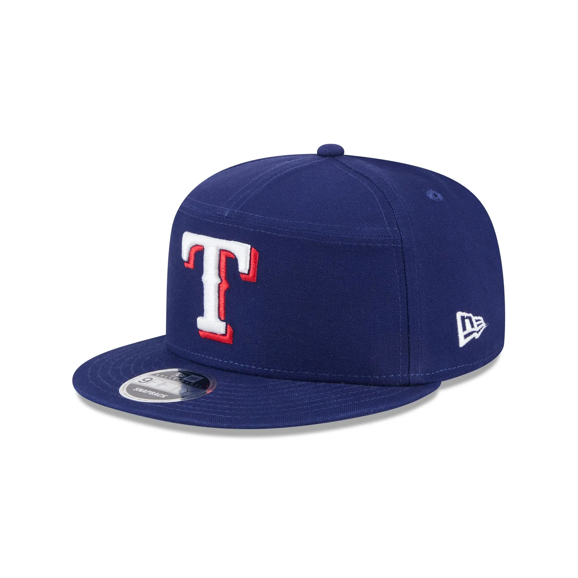 Texas Rangers Cotton Canvas Split Panel 9FIFTY Trucker Hat sold by New Era