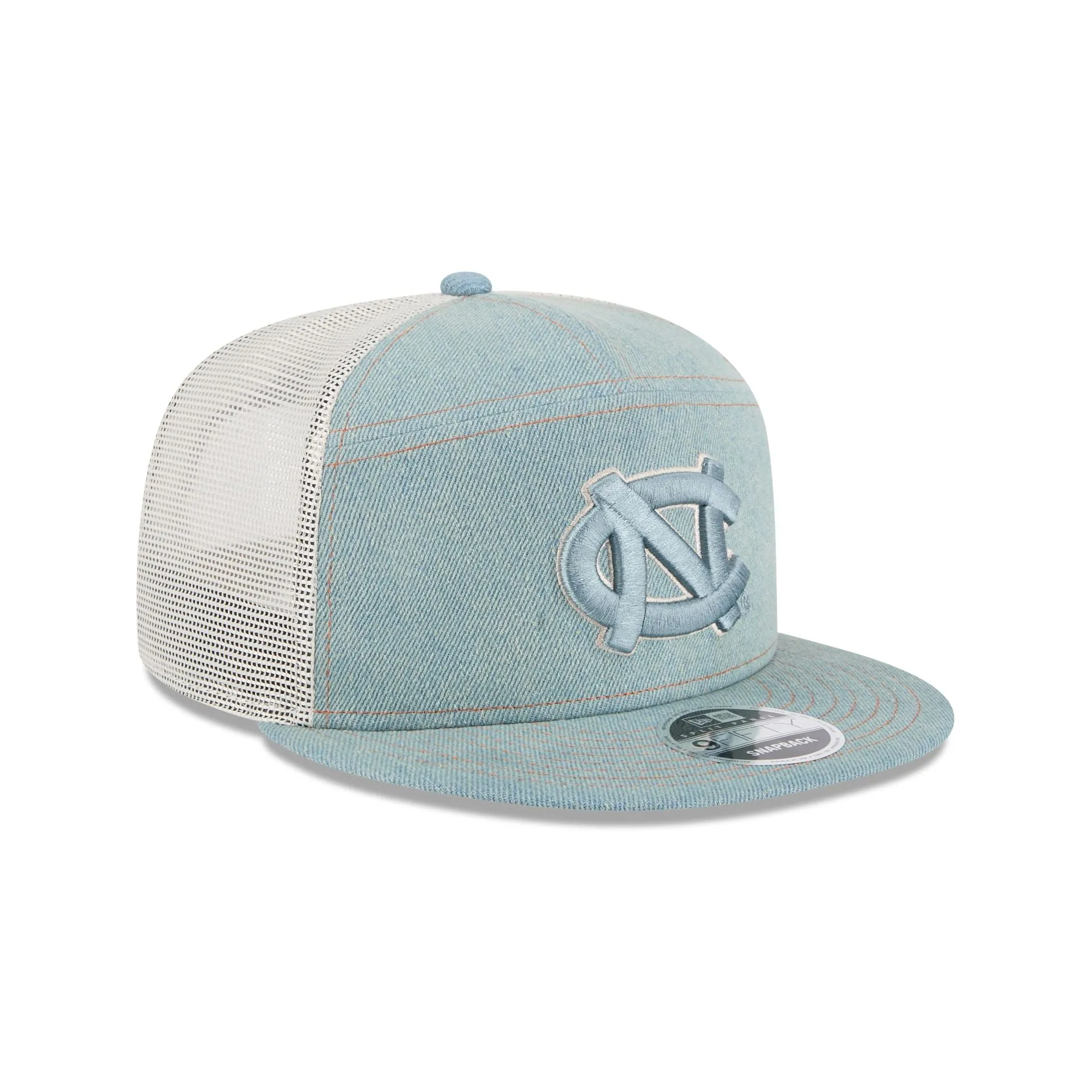 North Carolina Tar Heels Denim Split Panel 9FIFTY Trucker Hat sold by New Era product image thumbnail 3
