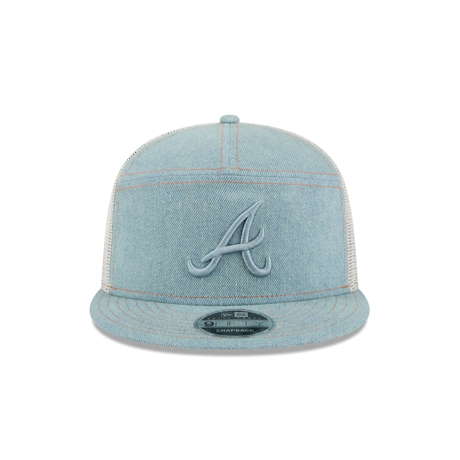 Atlanta Braves Denim Split Panel 9FIFTY Trucker Hat sold by New Era product image thumbnail 2
