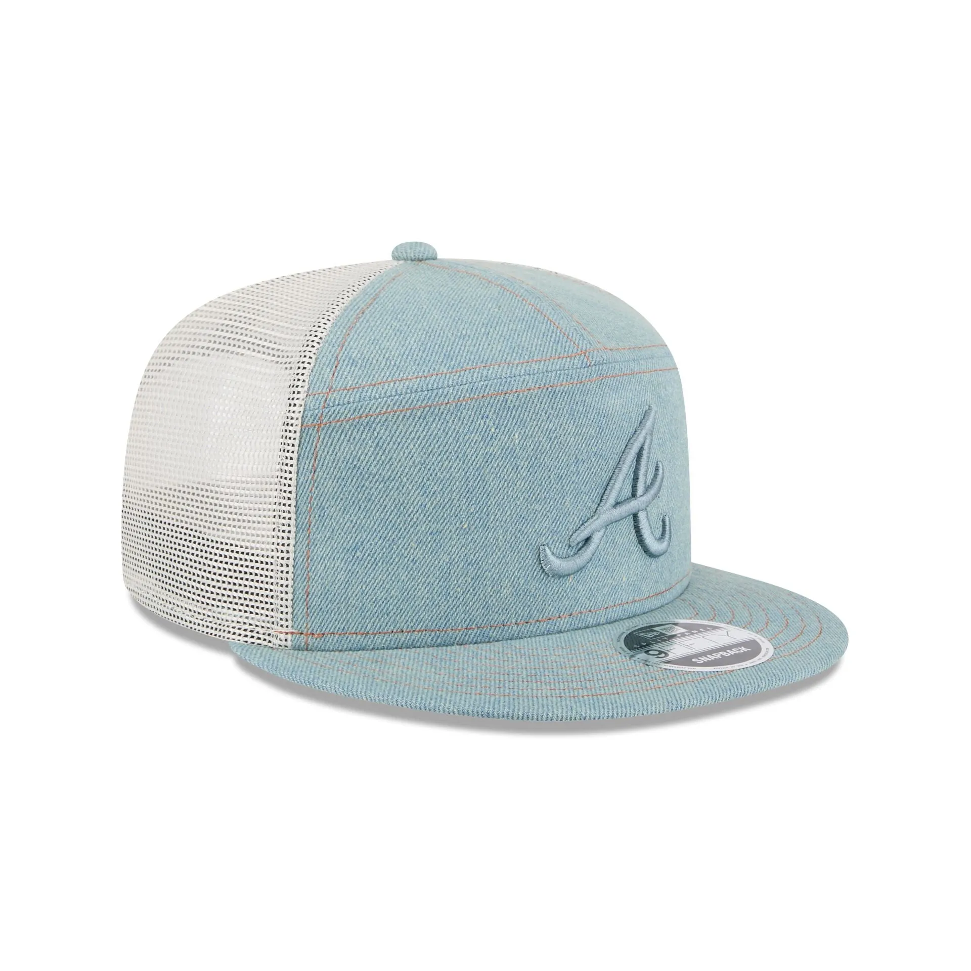 Atlanta Braves Denim Split Panel 9FIFTY Trucker Hat sold by New Era product image thumbnail 3