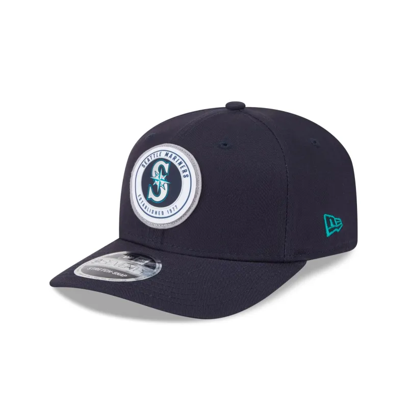 Seattle Mariners Circle Patch 9SEVENTY Stretch-Snap Hat sold by New Era