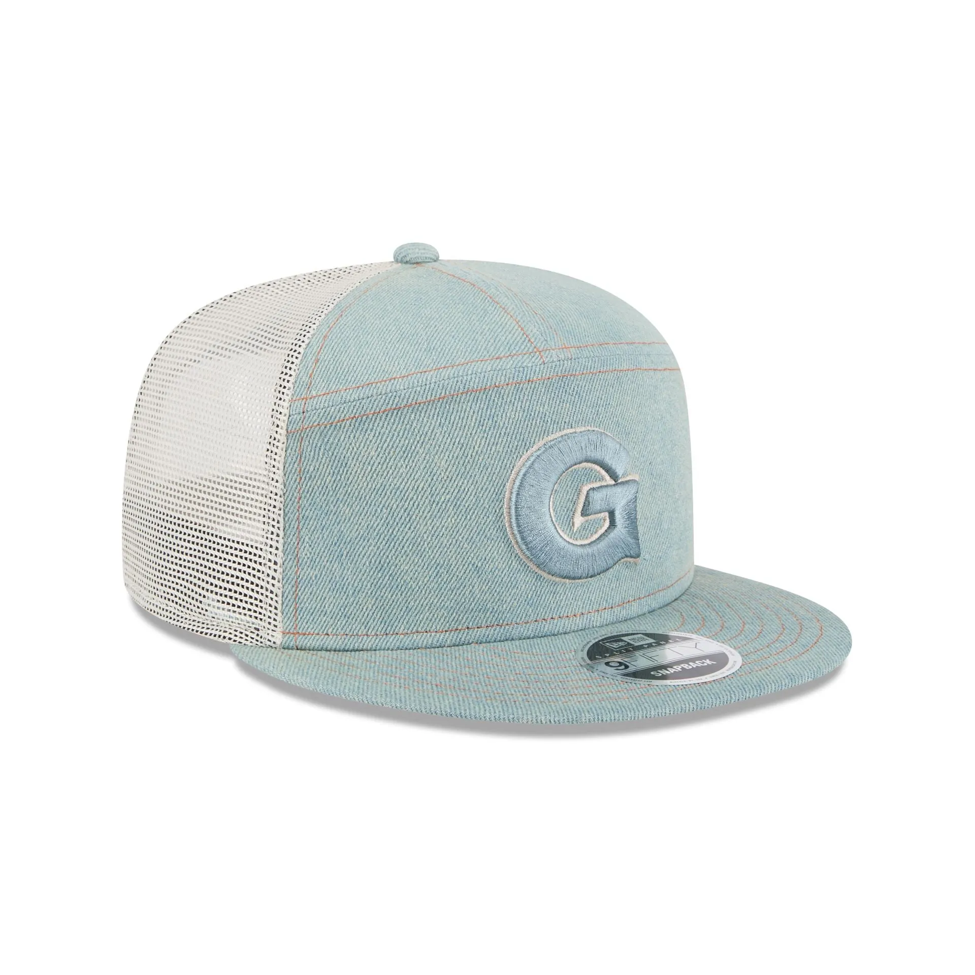 Georgetown Hoyas Denim Split Panel 9FIFTY Trucker Hat sold by New Era product image thumbnail 3