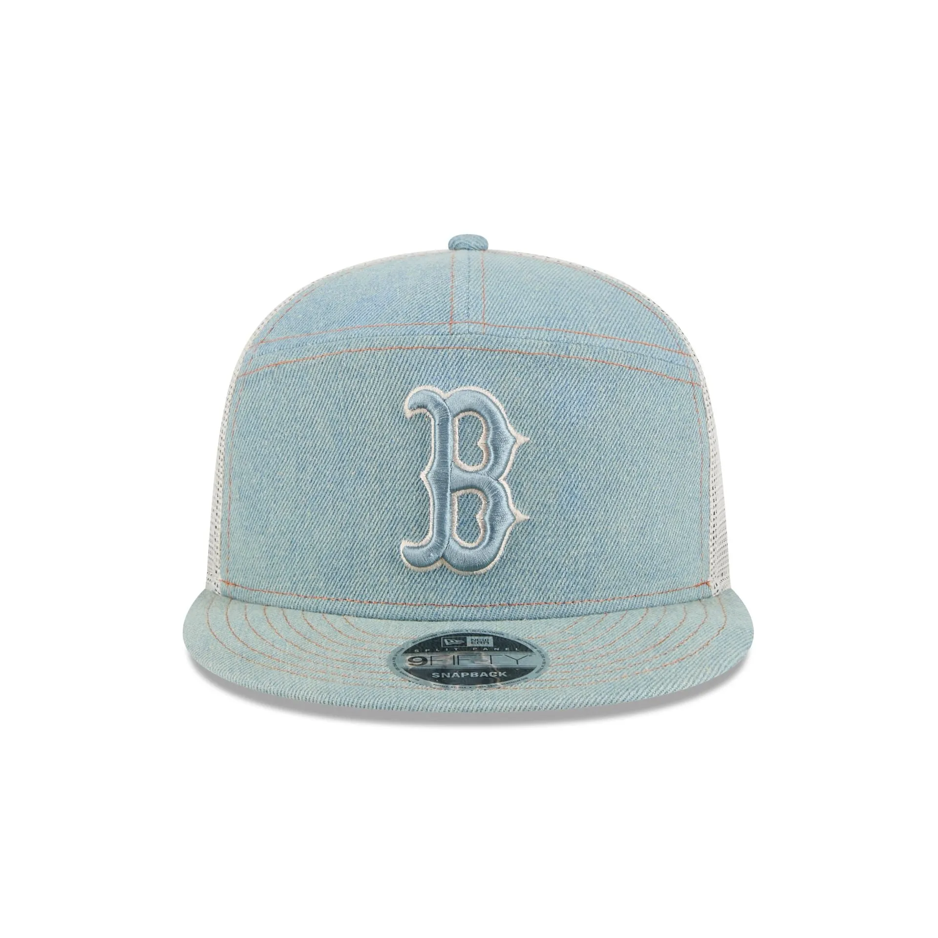 Boston Red Sox Denim Split Panel 9FIFTY Trucker Hat sold by New Era product image thumbnail 2