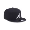 Atlanta Braves Cotton Canvas Split Panel 9FIFTY Trucker Hat sold by New Era