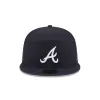 Atlanta Braves Cotton Canvas Split Panel 9FIFTY Trucker Hat sold by New Era