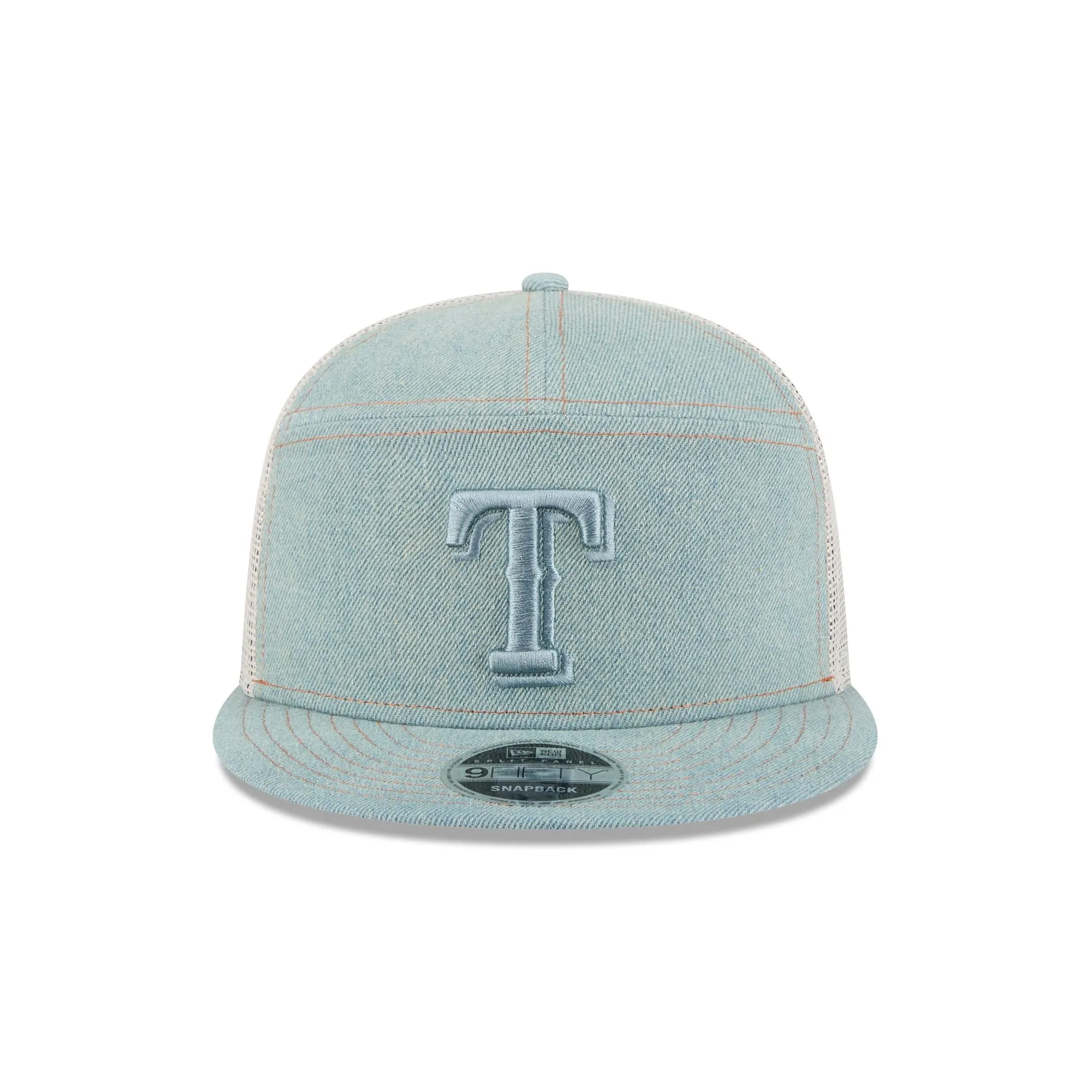 Texas Rangers Denim Split Panel 9FIFTY Trucker Hat sold by New Era product image thumbnail 2