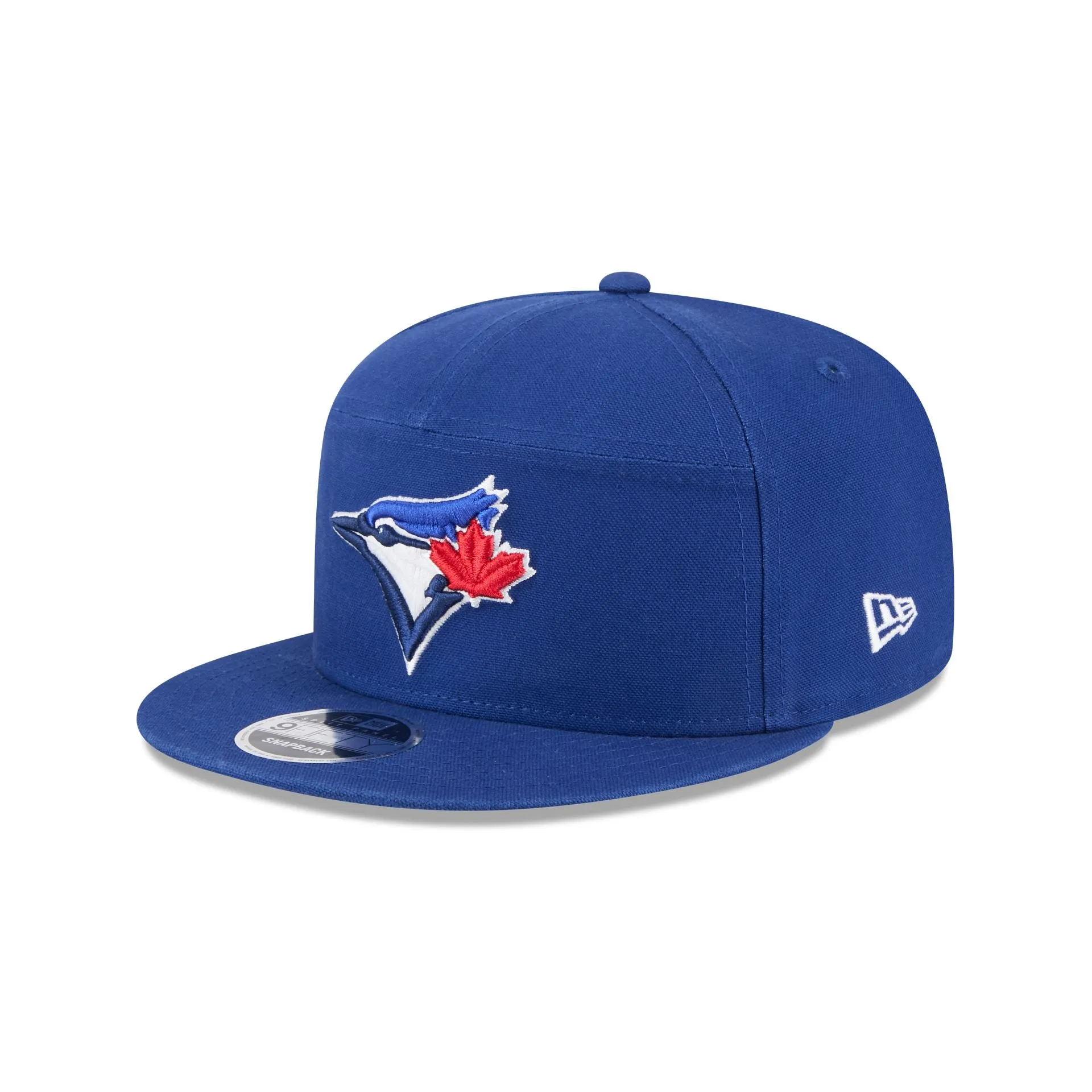 Toronto Blue Jays Cotton Canvas Split Panel 9FIFTY Trucker Hat sold by New Era