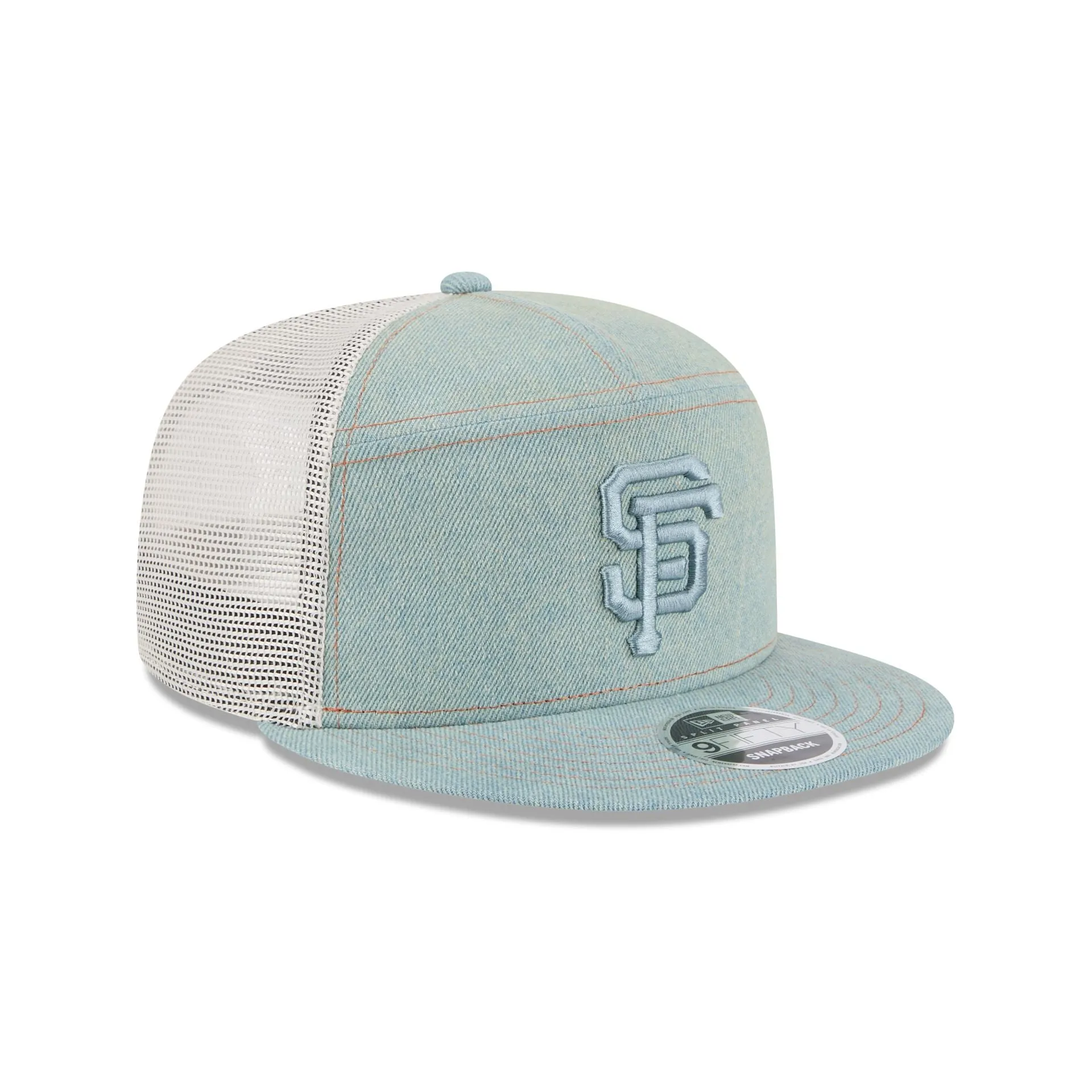 San Francisco Giants Denim Split Panel 9FIFTY Trucker Hat sold by New Era product image thumbnail 3