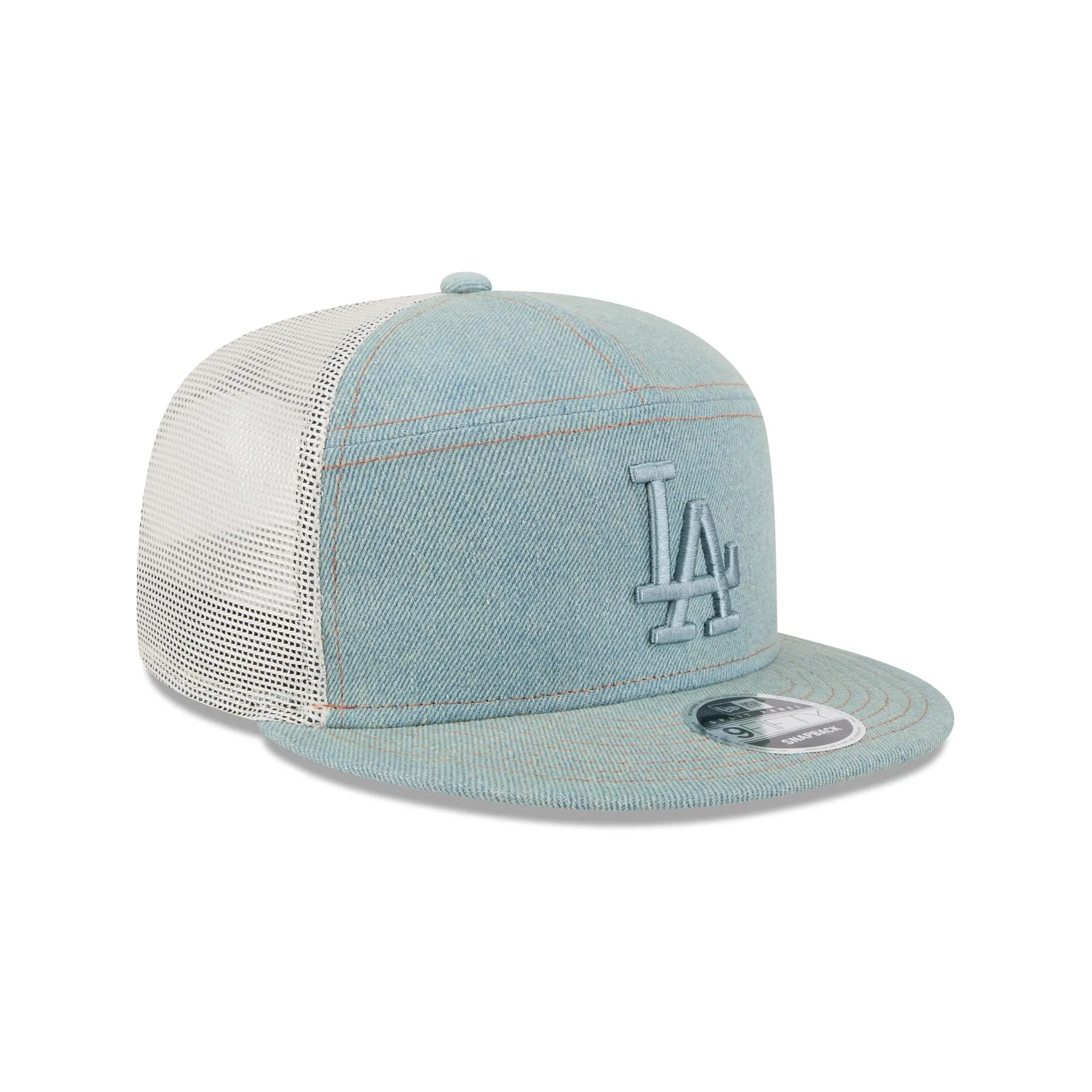 Los Angeles Dodgers Denim Split Panel 9FIFTY Trucker Hat sold by New Era product image thumbnail 3