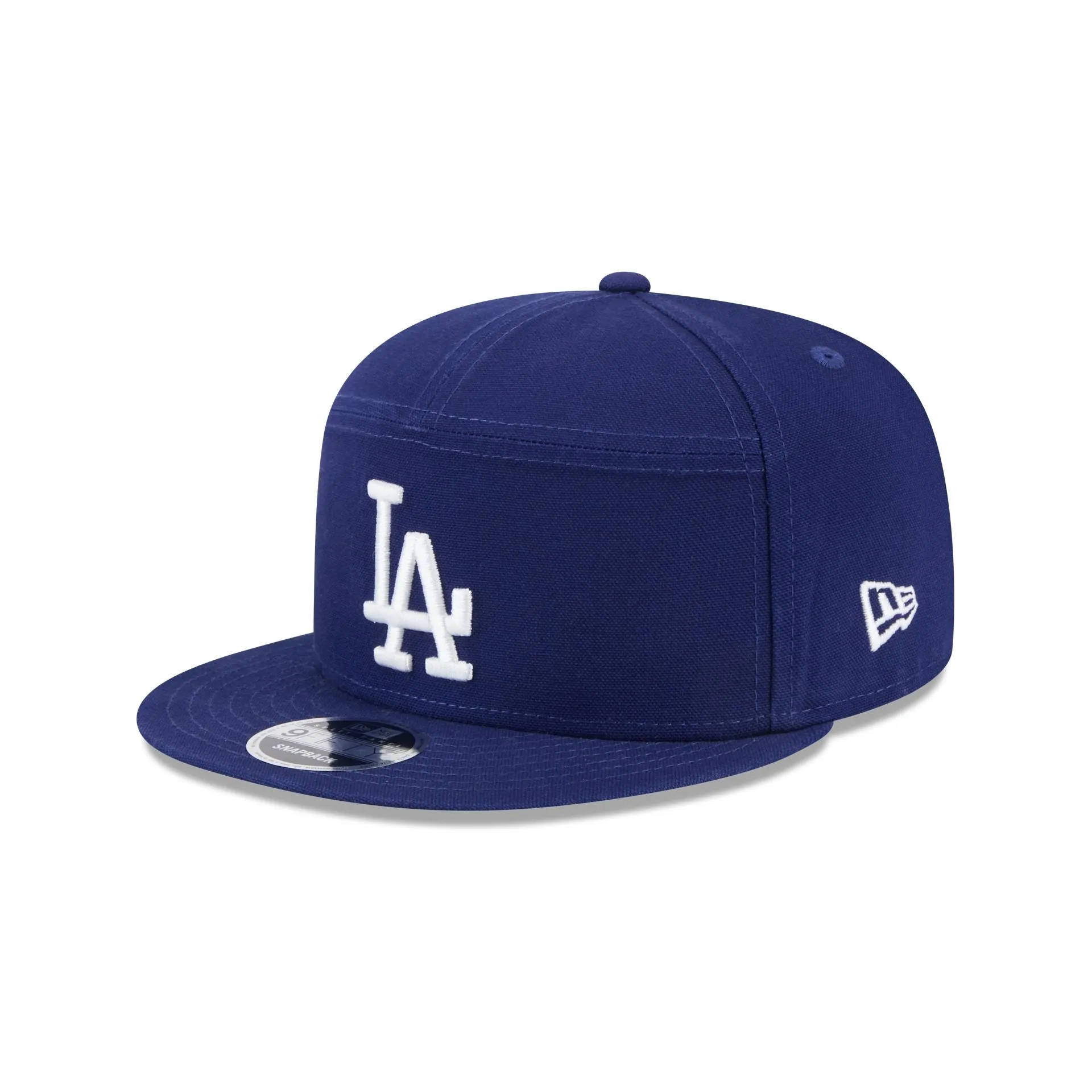 Los Angeles Dodgers Cotton Canvas Split Panel 9FIFTY Trucker Hat sold by New Era