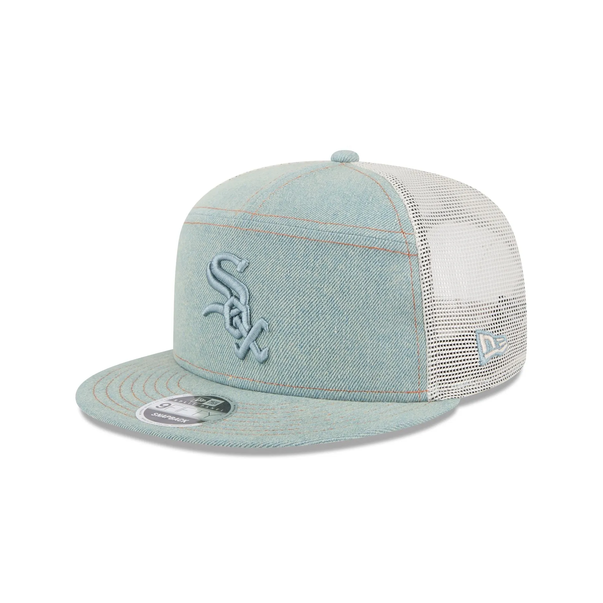 Chicago White Sox Denim Split Panel 9FIFTY Trucker Hat sold by New Era