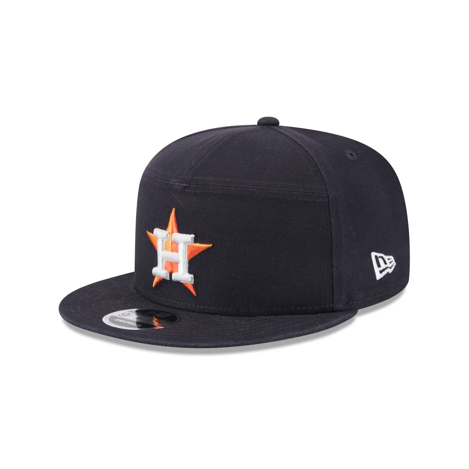 Houston Astros Cotton Canvas Split Panel 9FIFTY Trucker Hat sold by New Era