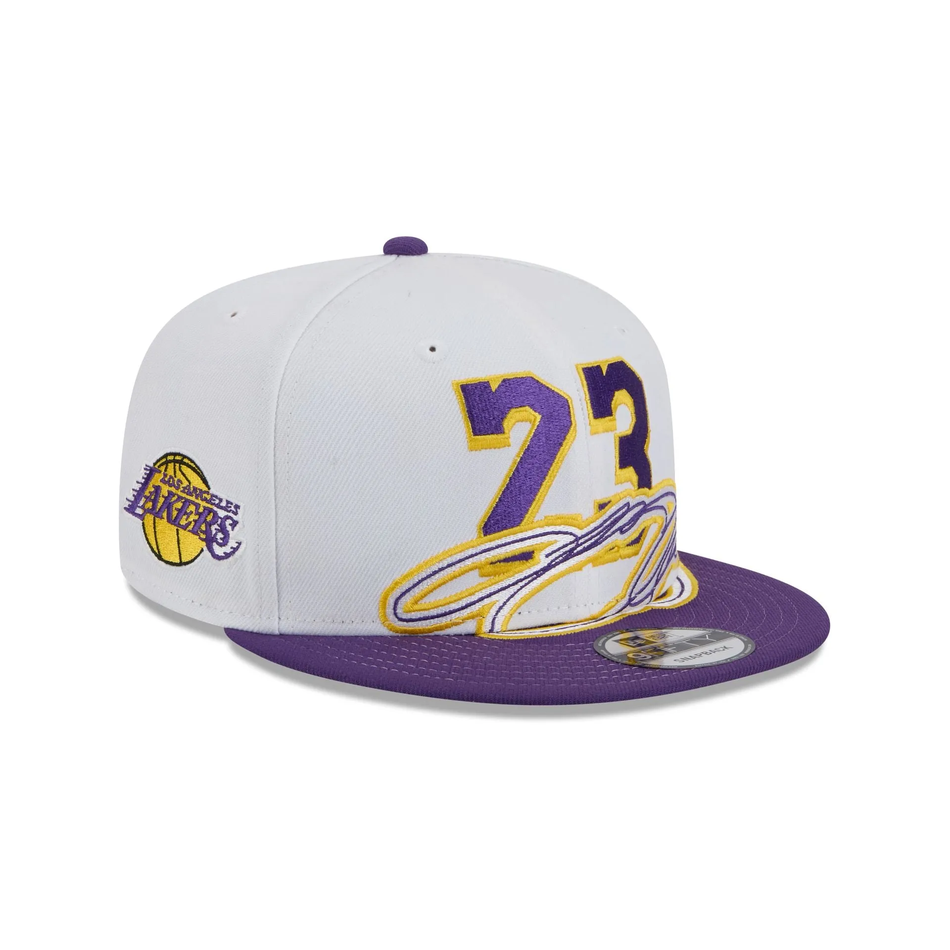 Los Angeles Lakers Lebron James Signature 9FIFTY Snapback Hat sold by New Era