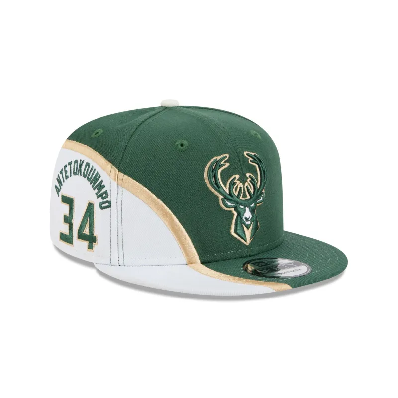 Milwaukee Bucks Giannis Antetokounmpo 9FIFTY Snapback Hat sold by New Era