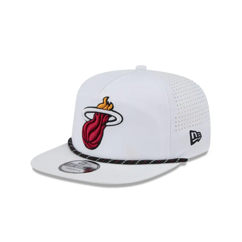 Miami Heat Optic White Performance Rope Golfer Hat sold by New Era