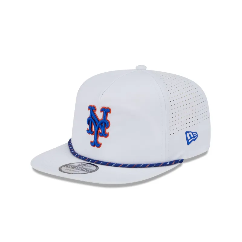 New York Mets Optic White Performance Rope Golfer Hat sold by New Era
