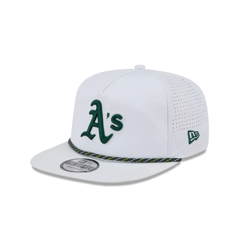 Athletics Optic White Performance Rope Golfer Hat sold by New Era