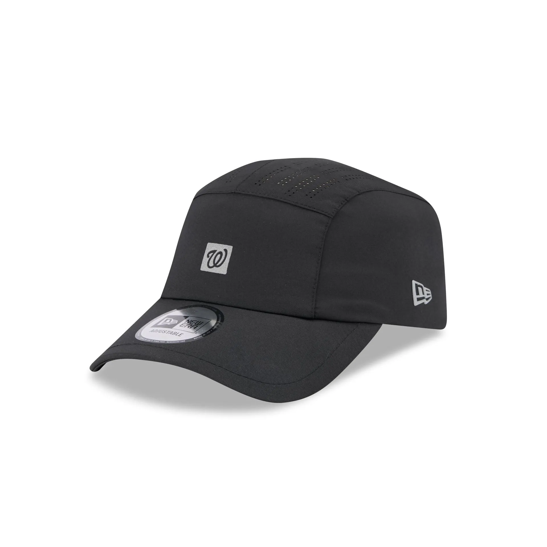 Washington Nationals Black Reflect Runner Adjustable Hat sold by New Era