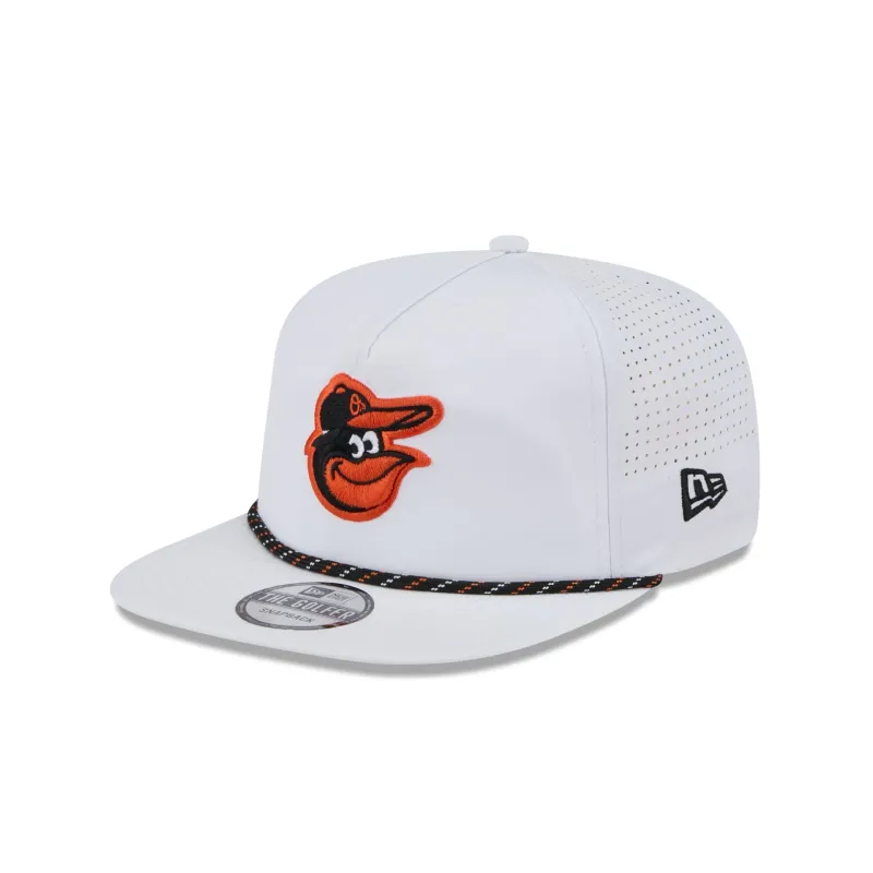Baltimore Orioles Optic White Performance Rope Golfer Hat sold by New Era