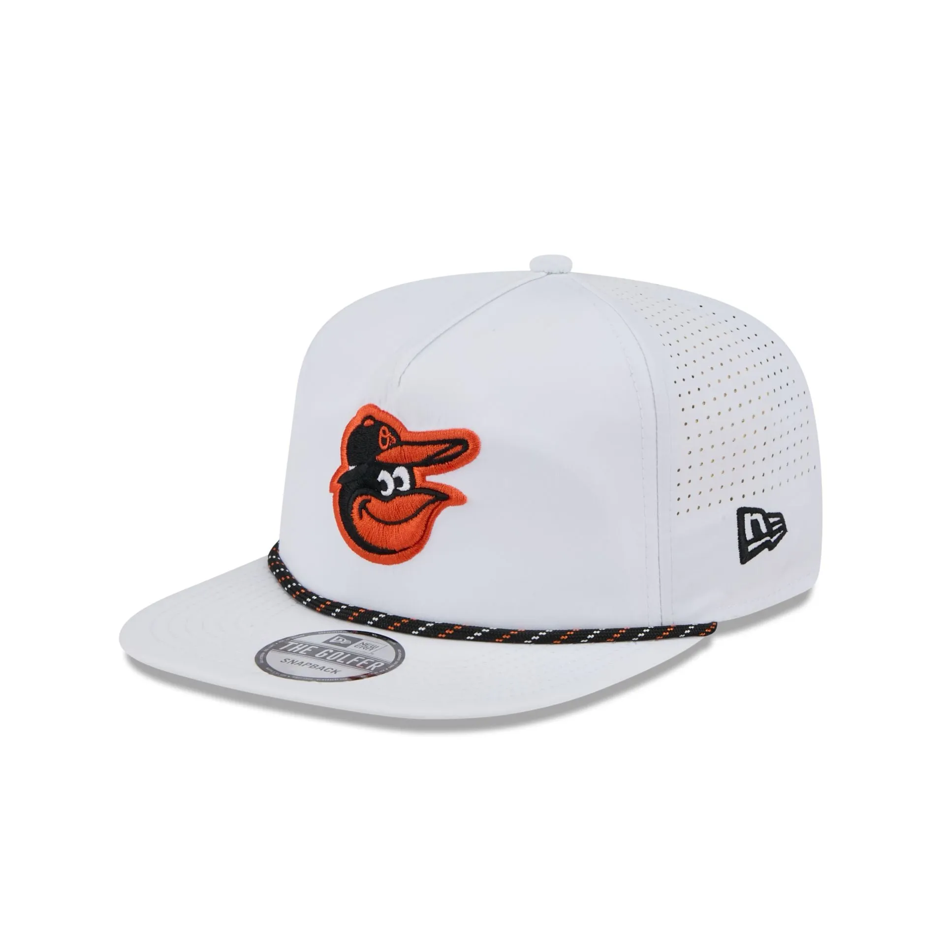 Baltimore Orioles Optic White Performance Rope Golfer Hat sold by New Era