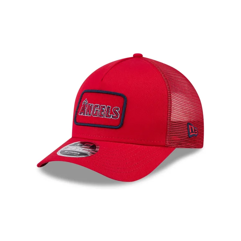 Los Angeles Angels Tonal Patch 9FORTY M-Crown A-Frame Trucker Hat sold by New Era