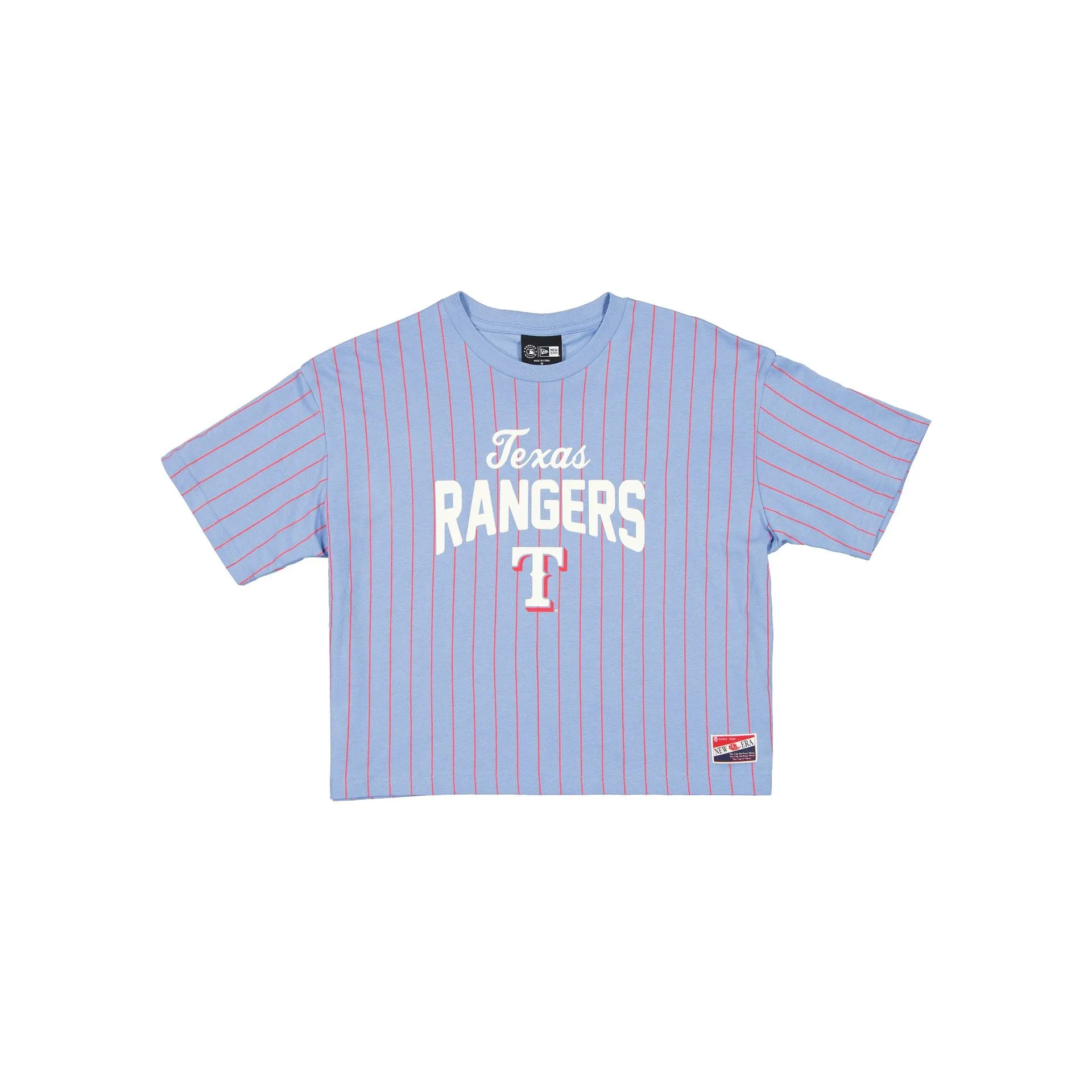 Texas Rangers Throwback Pinstripe Women's T-Shirt sold by New Era