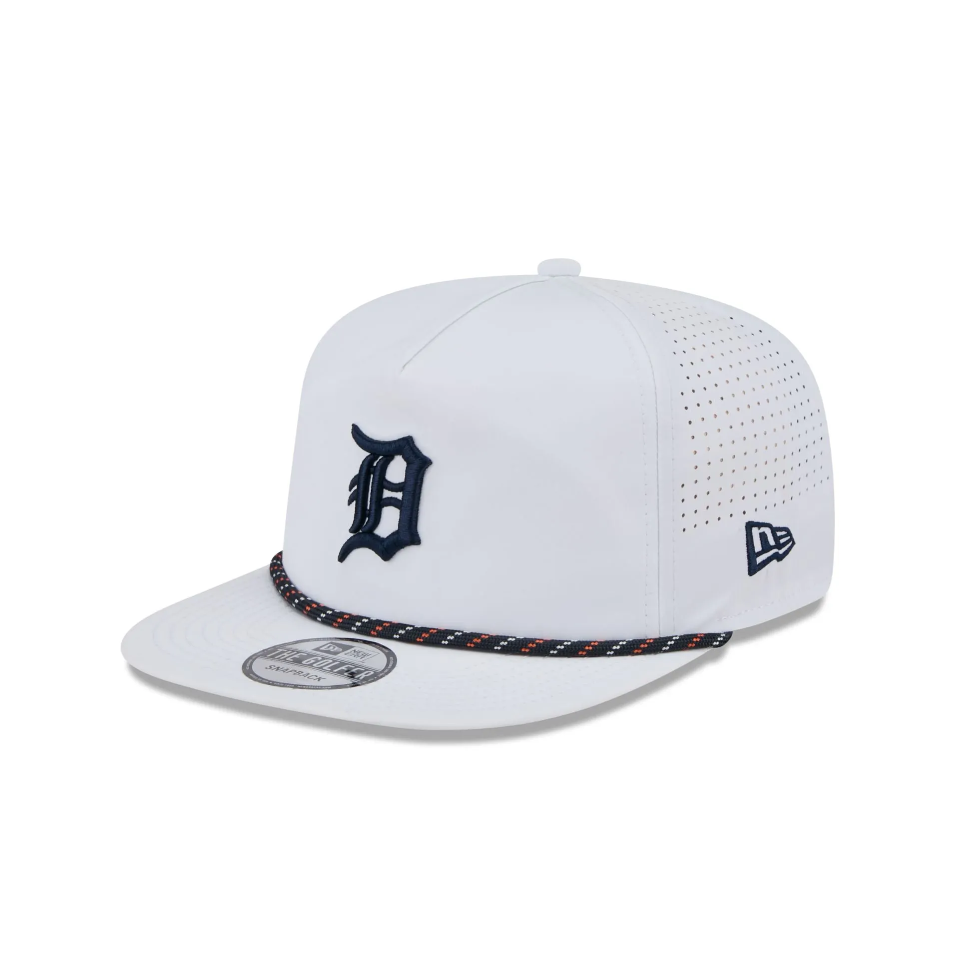 Detroit Tigers Optic White Performance Rope Golfer Hat sold by New Era