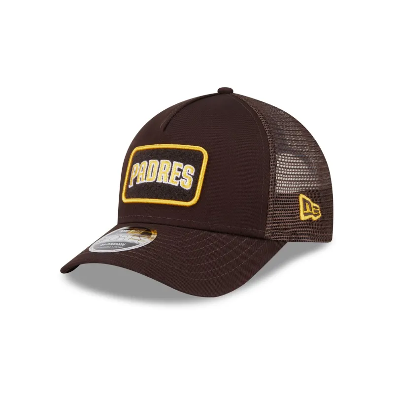San Diego Padres Tonal Patch 9FORTY M-Crown A-Frame Trucker Hat sold by New Era