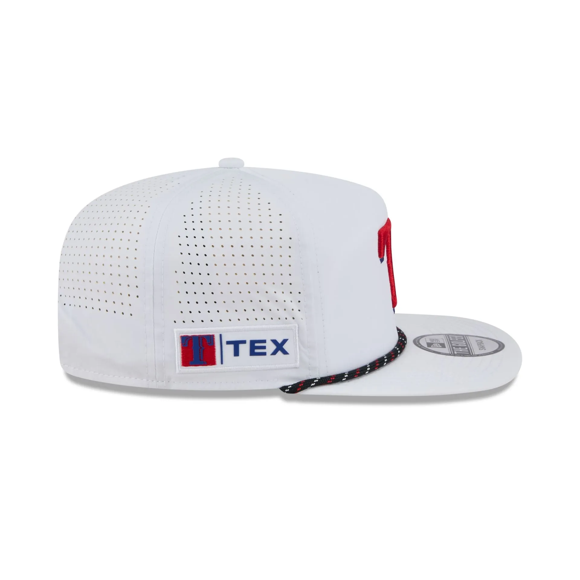 Texas Rangers Optic White Performance Rope Golfer Hat sold by New Era product image thumbnail 5