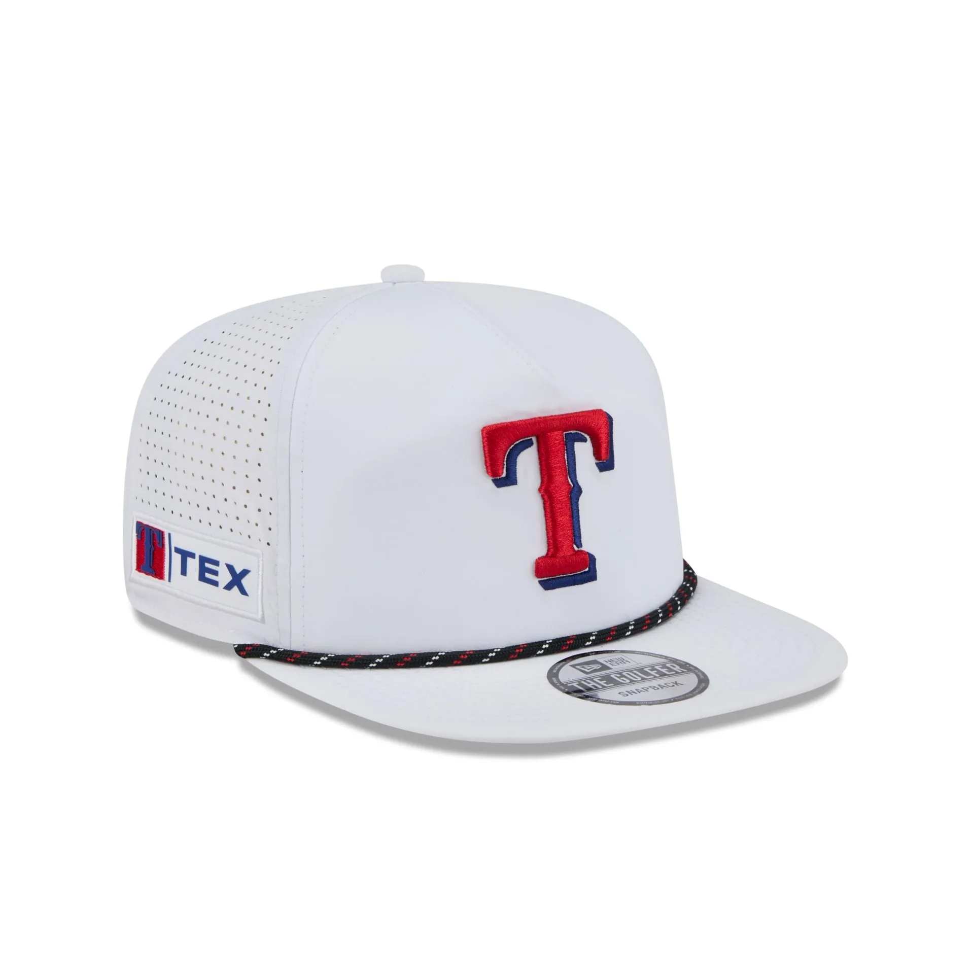 Texas Rangers Optic White Performance Rope Golfer Hat sold by New Era product image thumbnail 3