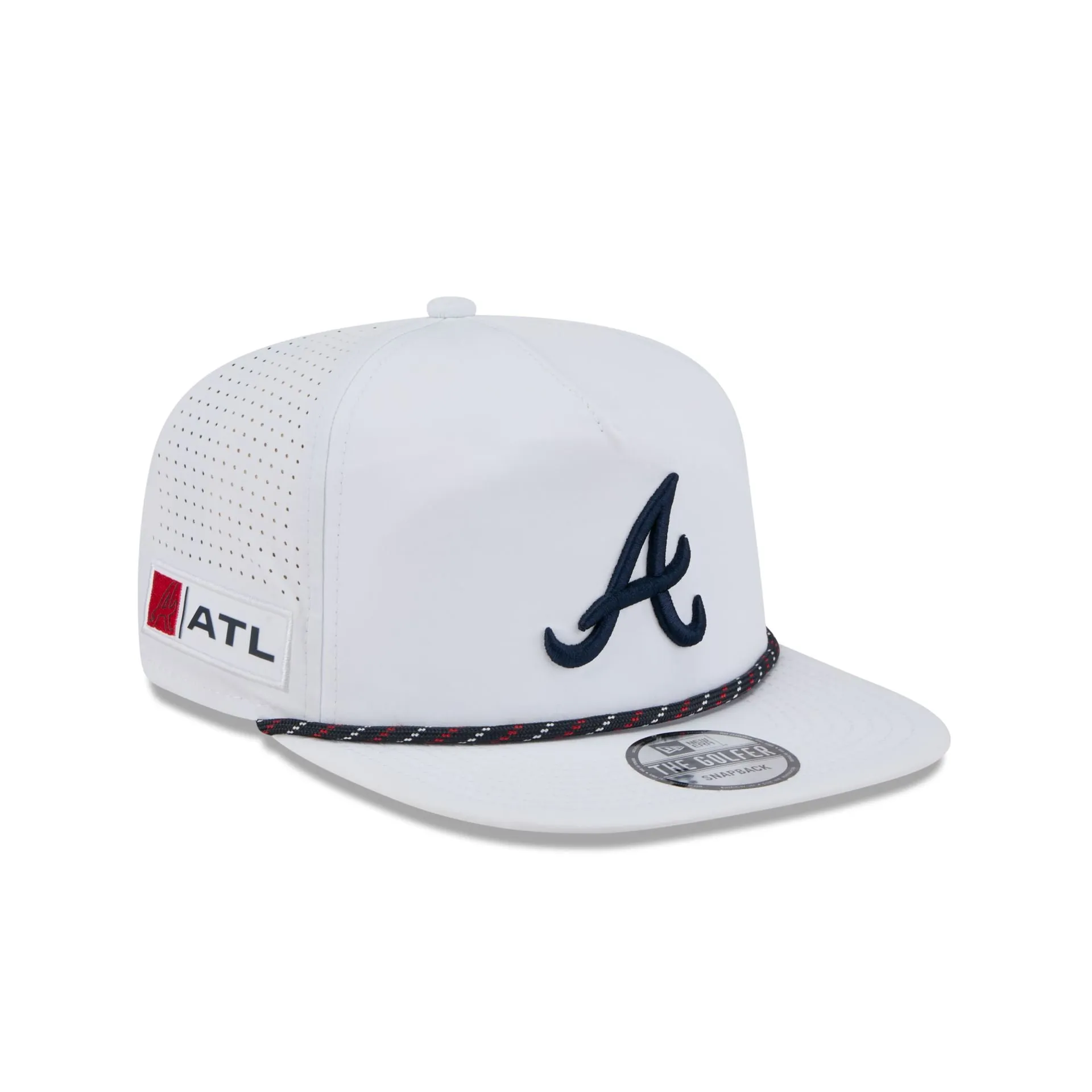 Atlanta Braves Optic White Performance Rope Golfer Hat sold by New Era product image thumbnail 3