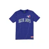 Toronto Blue Jays Throwback Pinstripe Wordmark T-Shirt sold by New Era