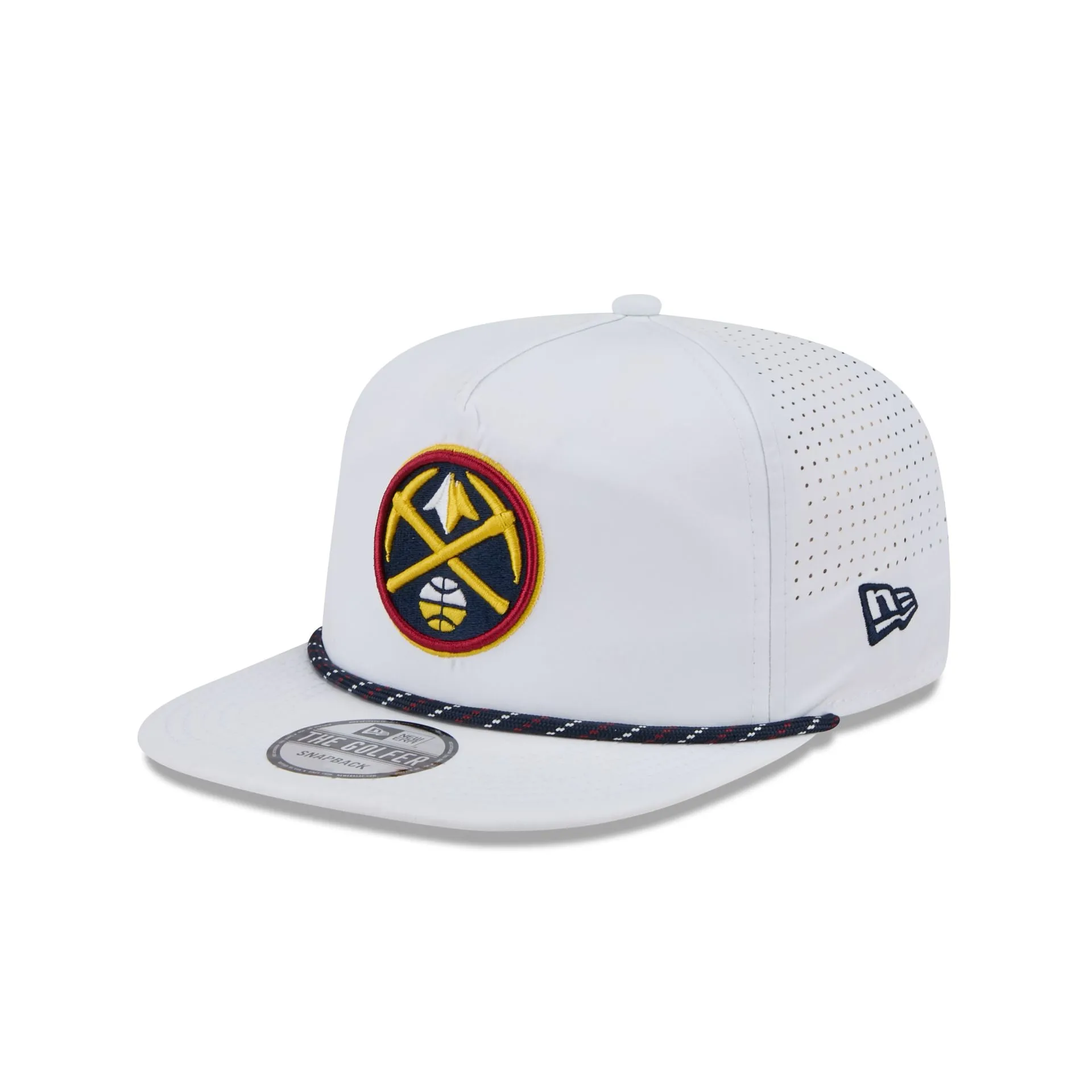Denver Nuggets Optic White Performance Rope Golfer Hat sold by New Era