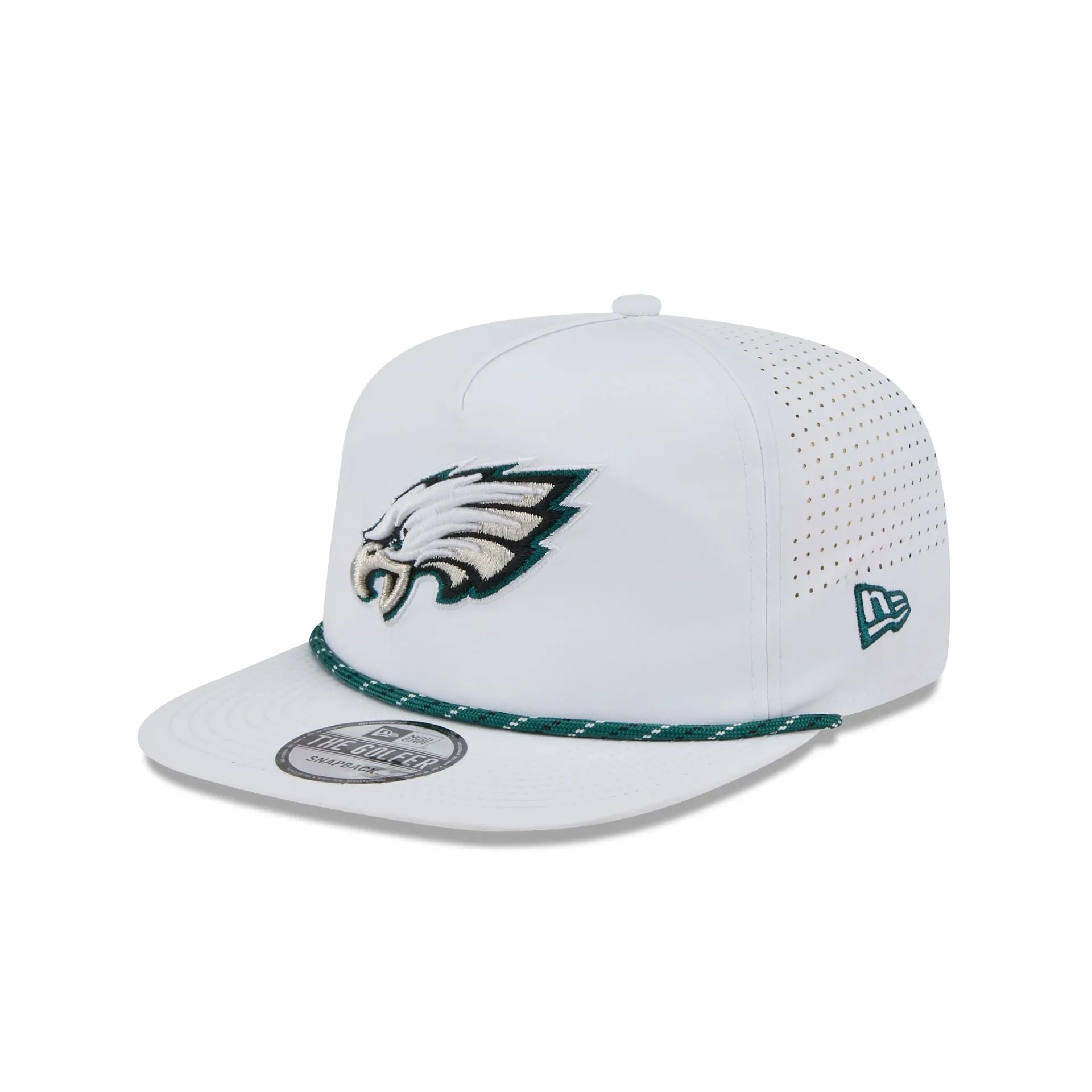 Philadelphia Eagles Optic White Performance Rope Golfer Hat sold by New Era
