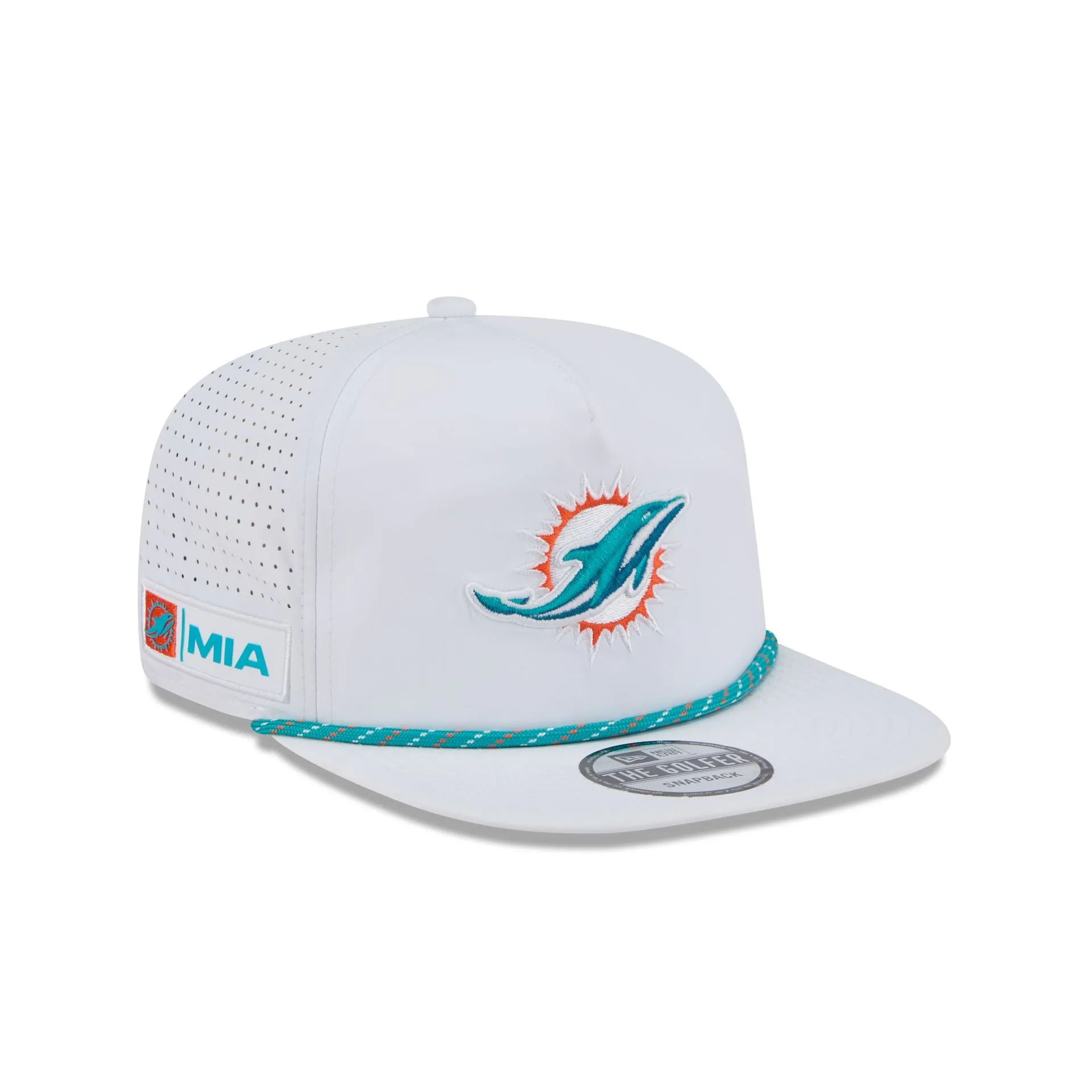 Miami Dolphins Optic White Performance Rope Golfer Hat sold by New Era product image thumbnail 3