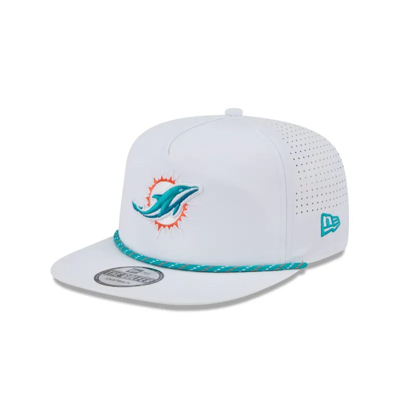 Miami Dolphins Optic White Performance Rope Golfer Hat sold by New Era
