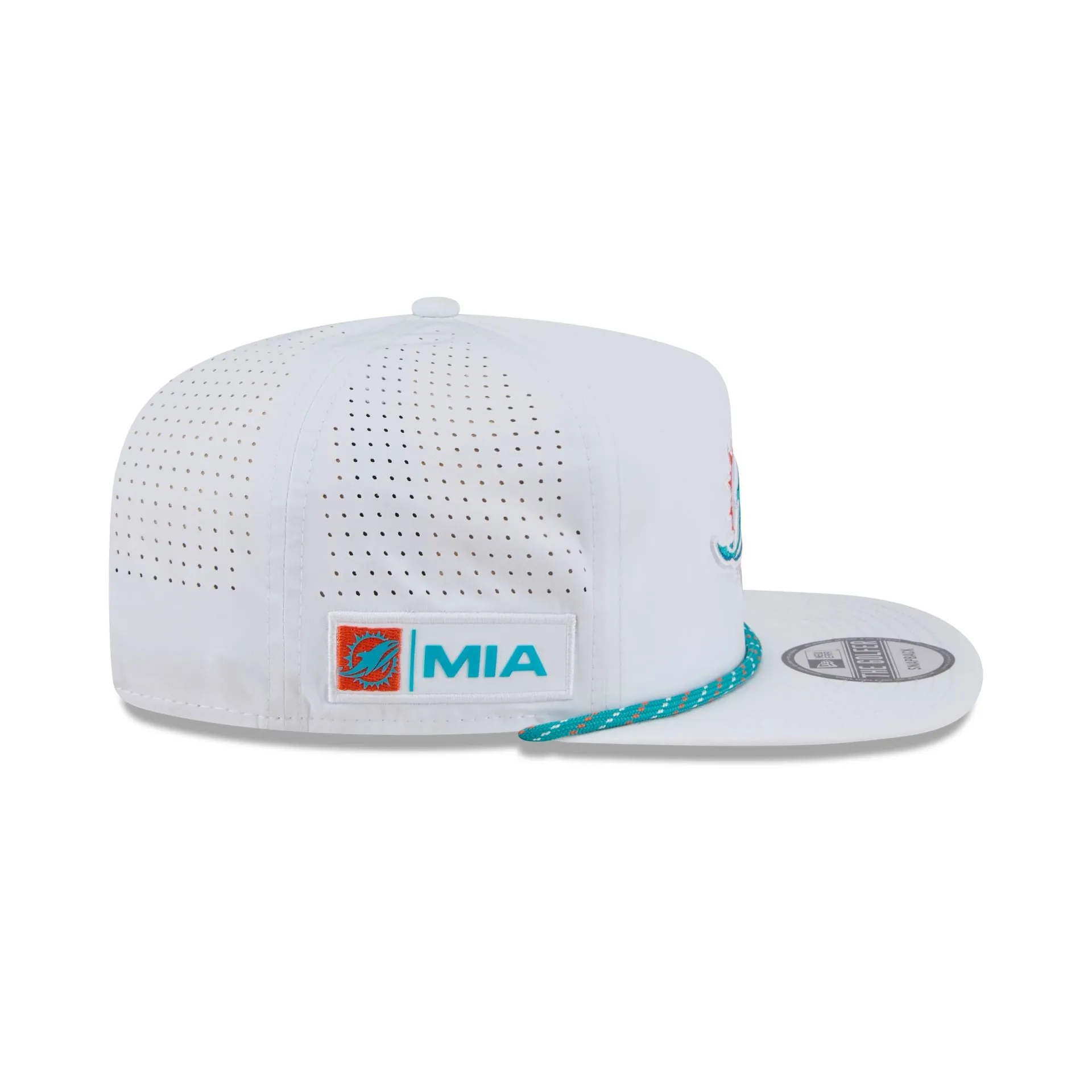 Miami Dolphins Optic White Performance Rope Golfer Hat sold by New Era product image thumbnail 5